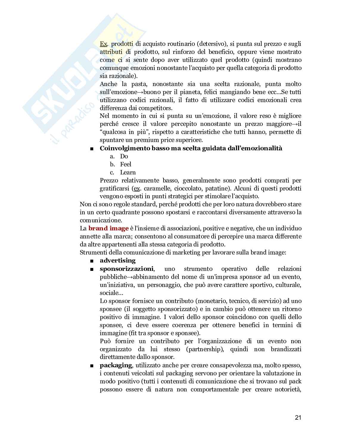Riassunto esame Corporate and marketing communication, Prof. Ceccotti Federica, libro consigliato Impresa e comunicazione, Pastore, Vernuccio Pag. 21