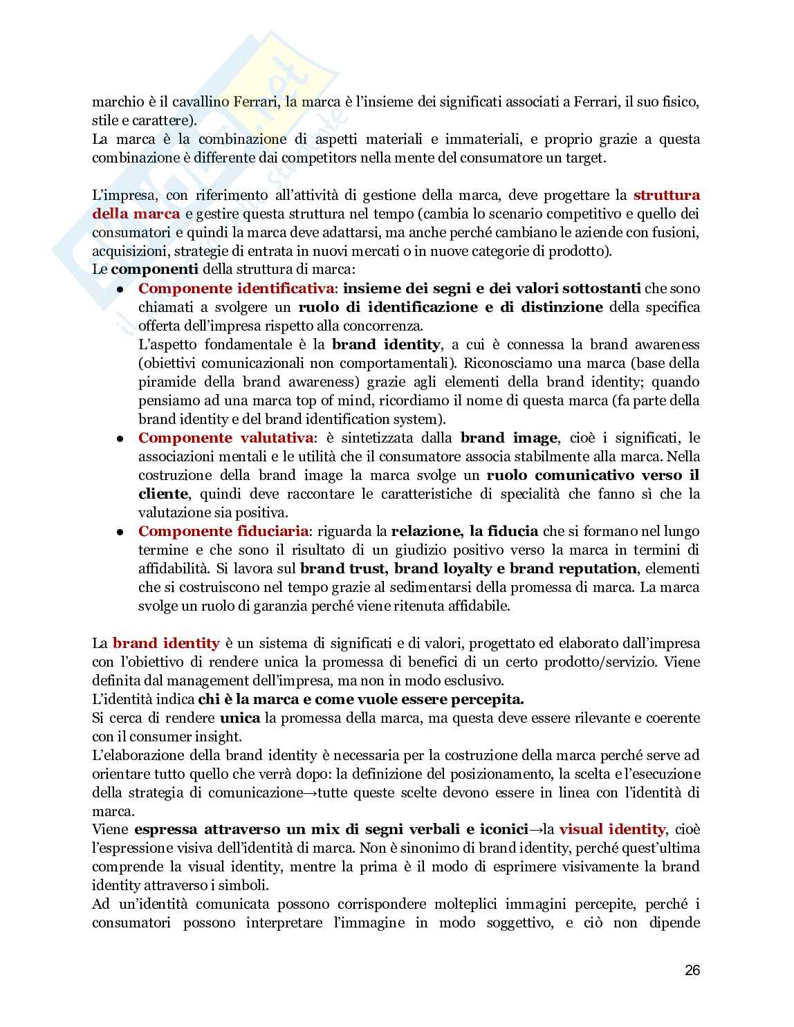 Riassunto esame Corporate and marketing communication, Prof. Ceccotti Federica, libro consigliato Impresa e comunicazione, Pastore, Vernuccio Pag. 26