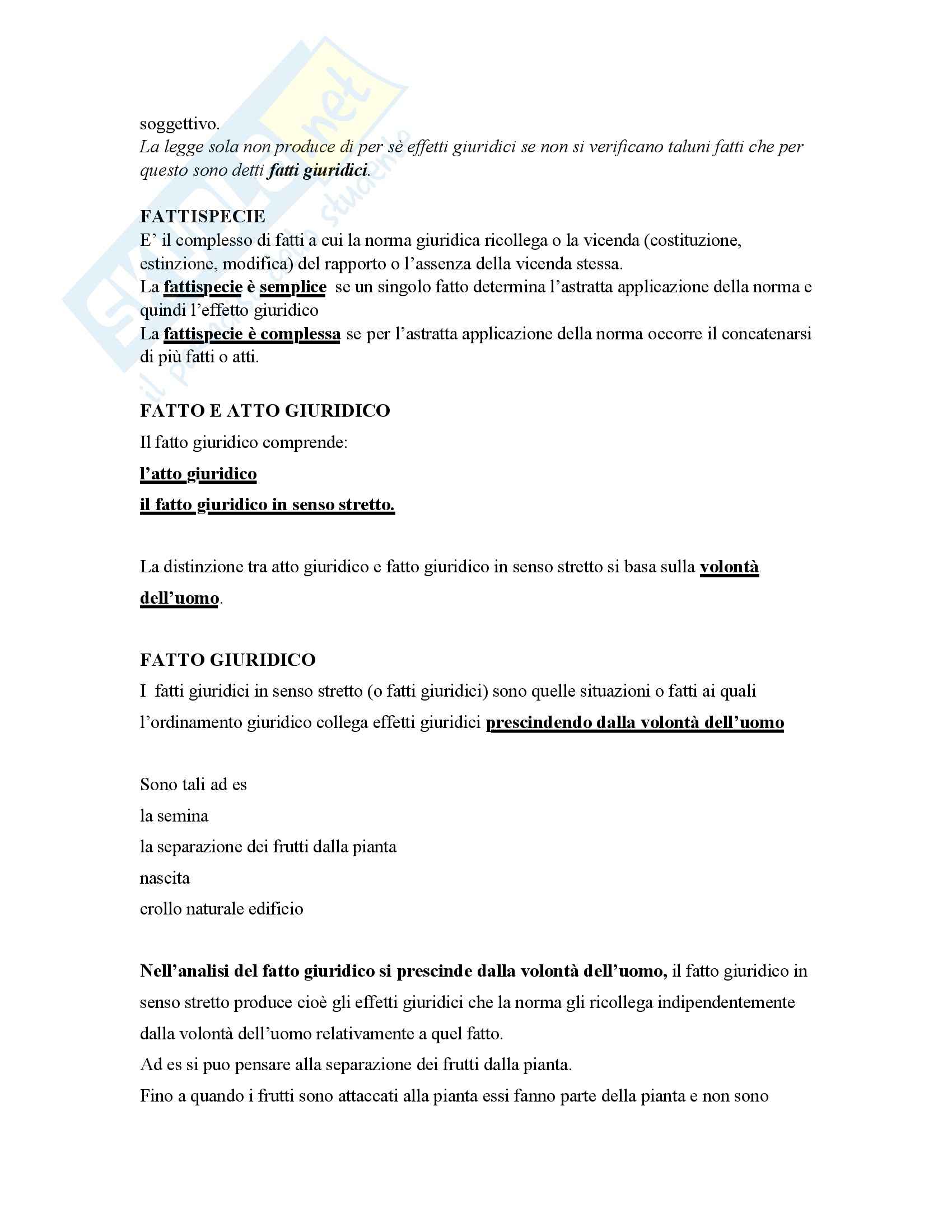 Fatti giuridici, Franceschelli - Appunti Pag. 2