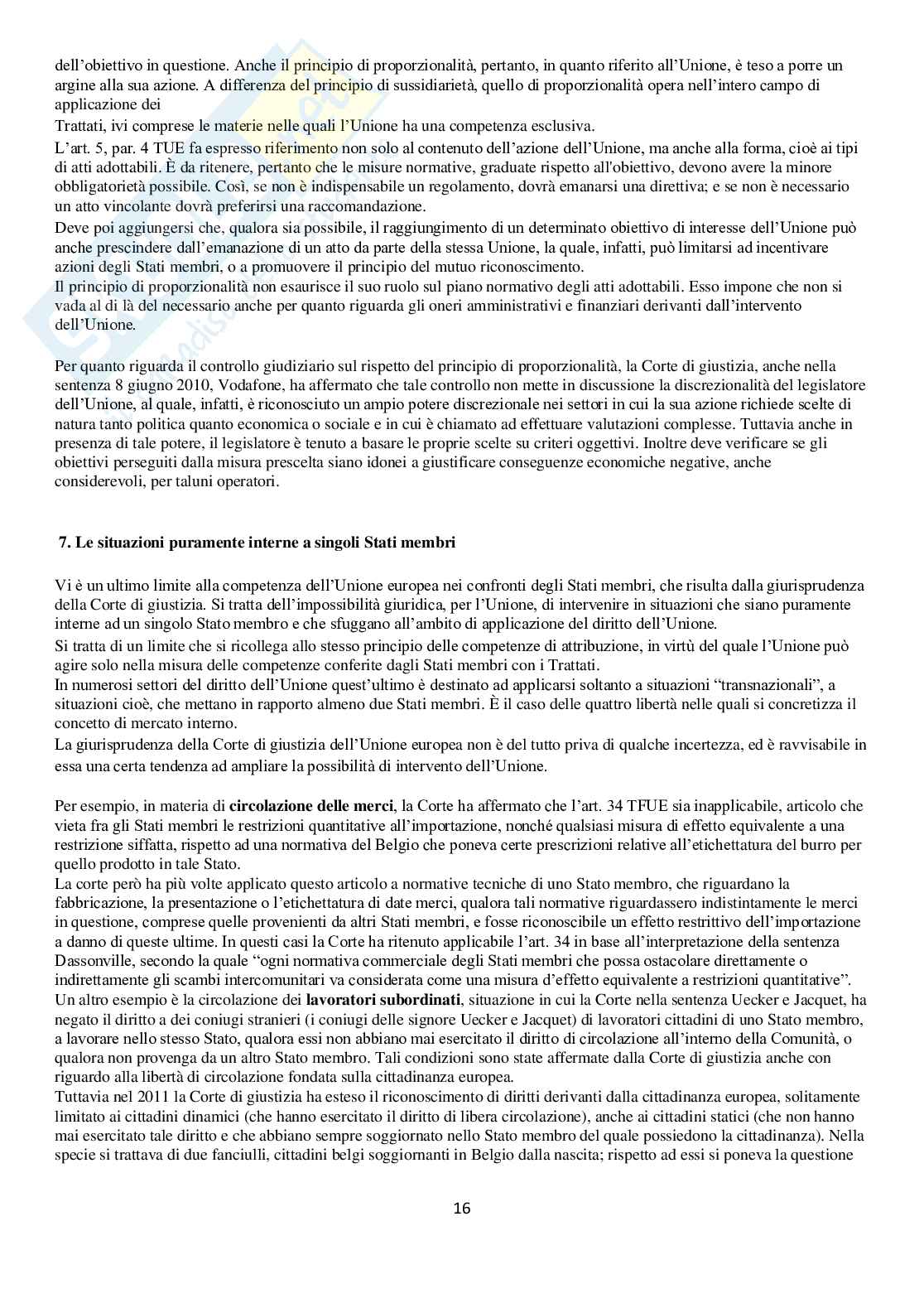 Istituzioni di diritto dell'Unione Europea Pag. 16