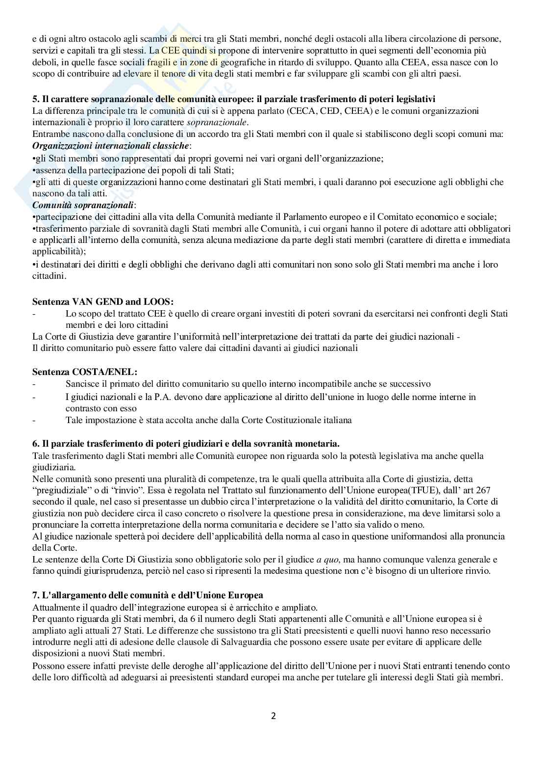 Istituzioni di diritto dell'Unione Europea Pag. 2