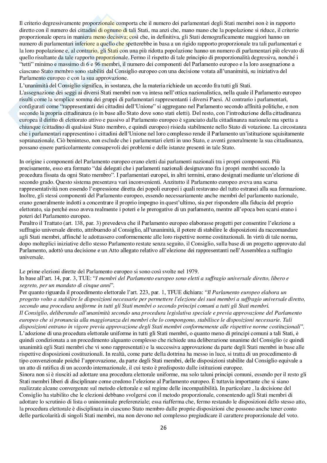 Istituzioni di diritto dell'Unione Europea Pag. 26