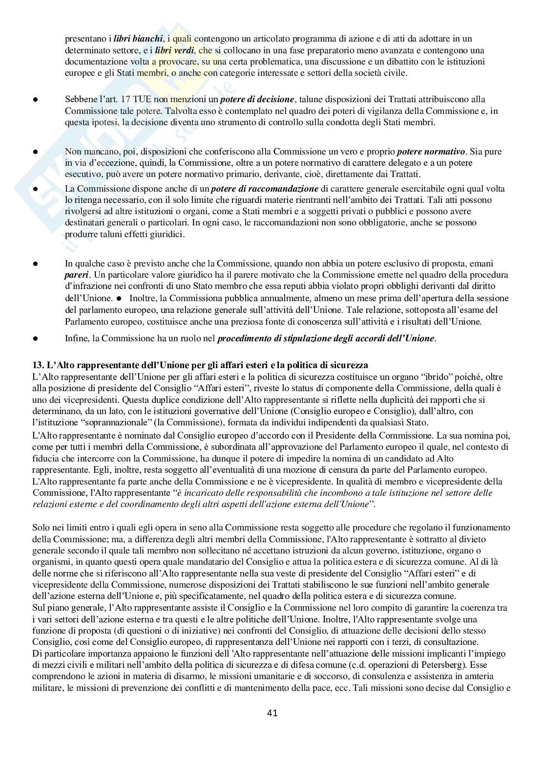 Istituzioni di diritto dell'Unione Europea Pag. 41