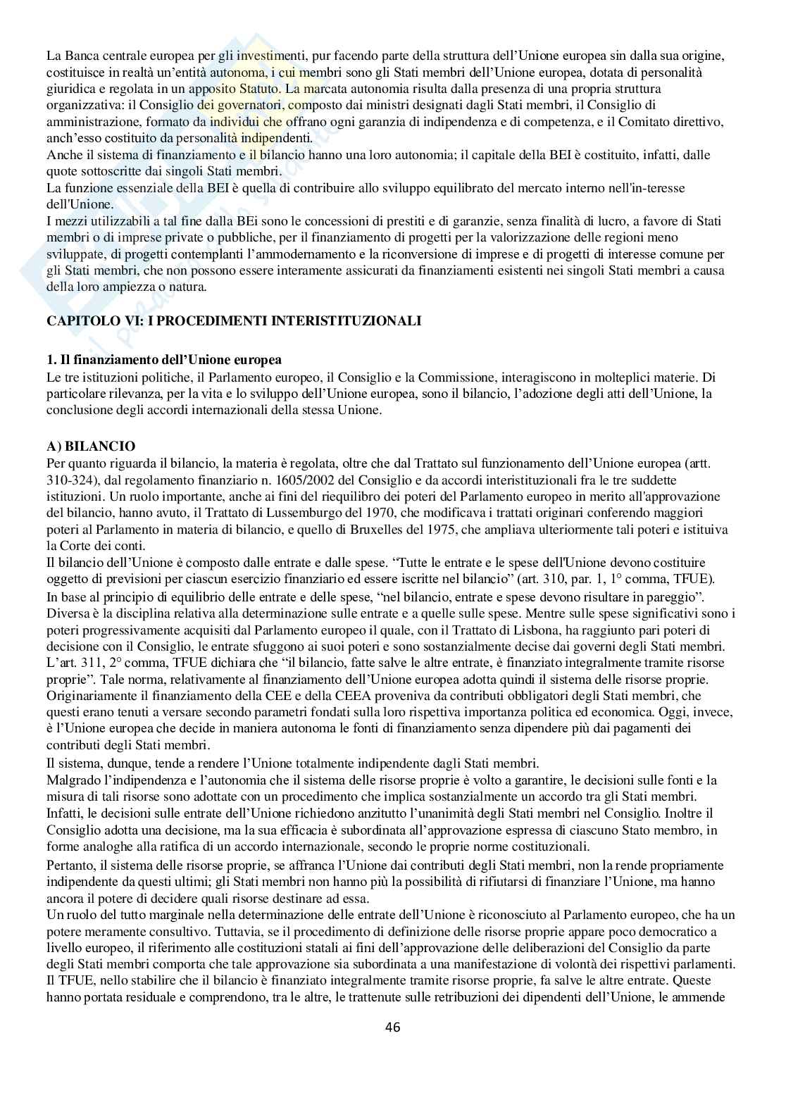 Istituzioni di diritto dell'Unione Europea Pag. 46
