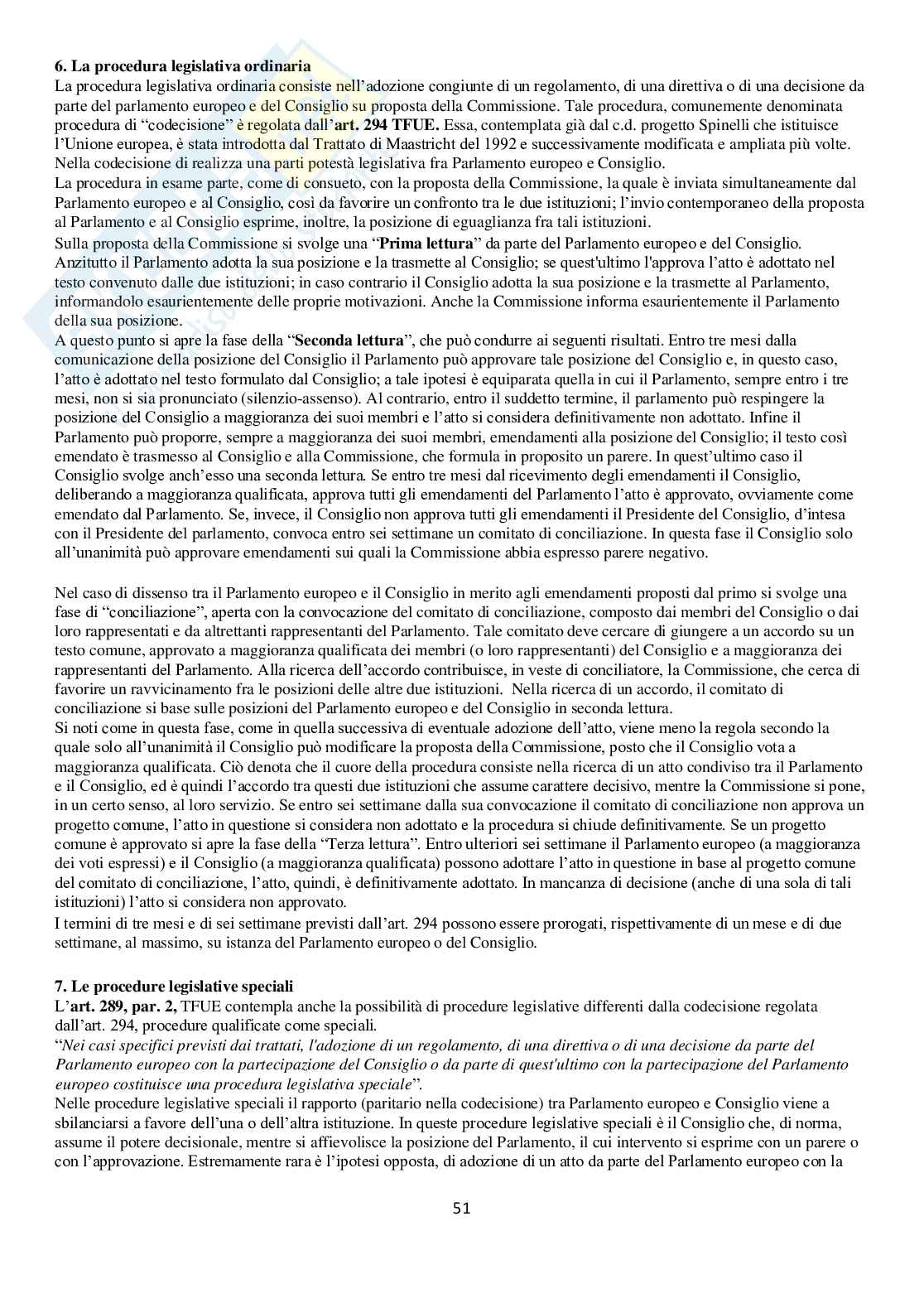 Istituzioni di diritto dell'Unione Europea Pag. 51