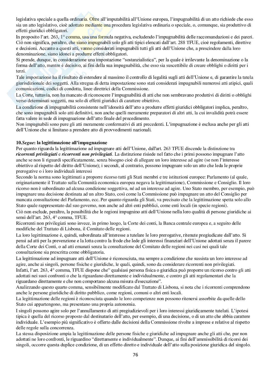 Istituzioni di diritto dell'Unione Europea Pag. 76