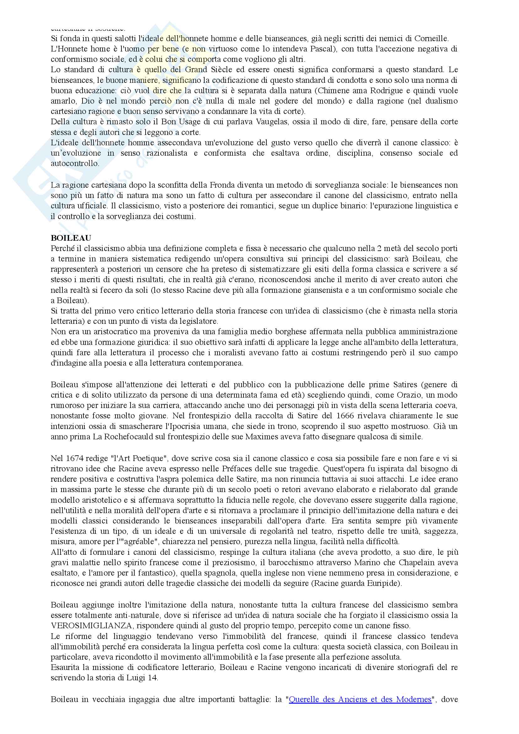 Riassunto per l'esame di Letteratura Francese prof. Cordiner Pag. 21