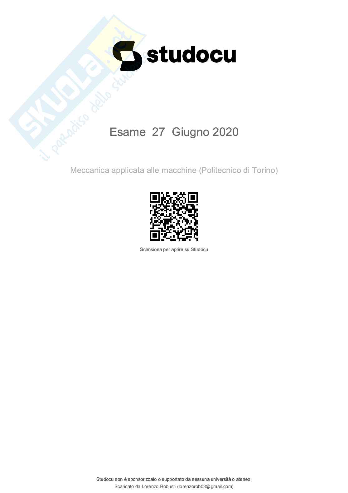 Temi esame svolti Meccanica applicata alle macchine Pag. 51