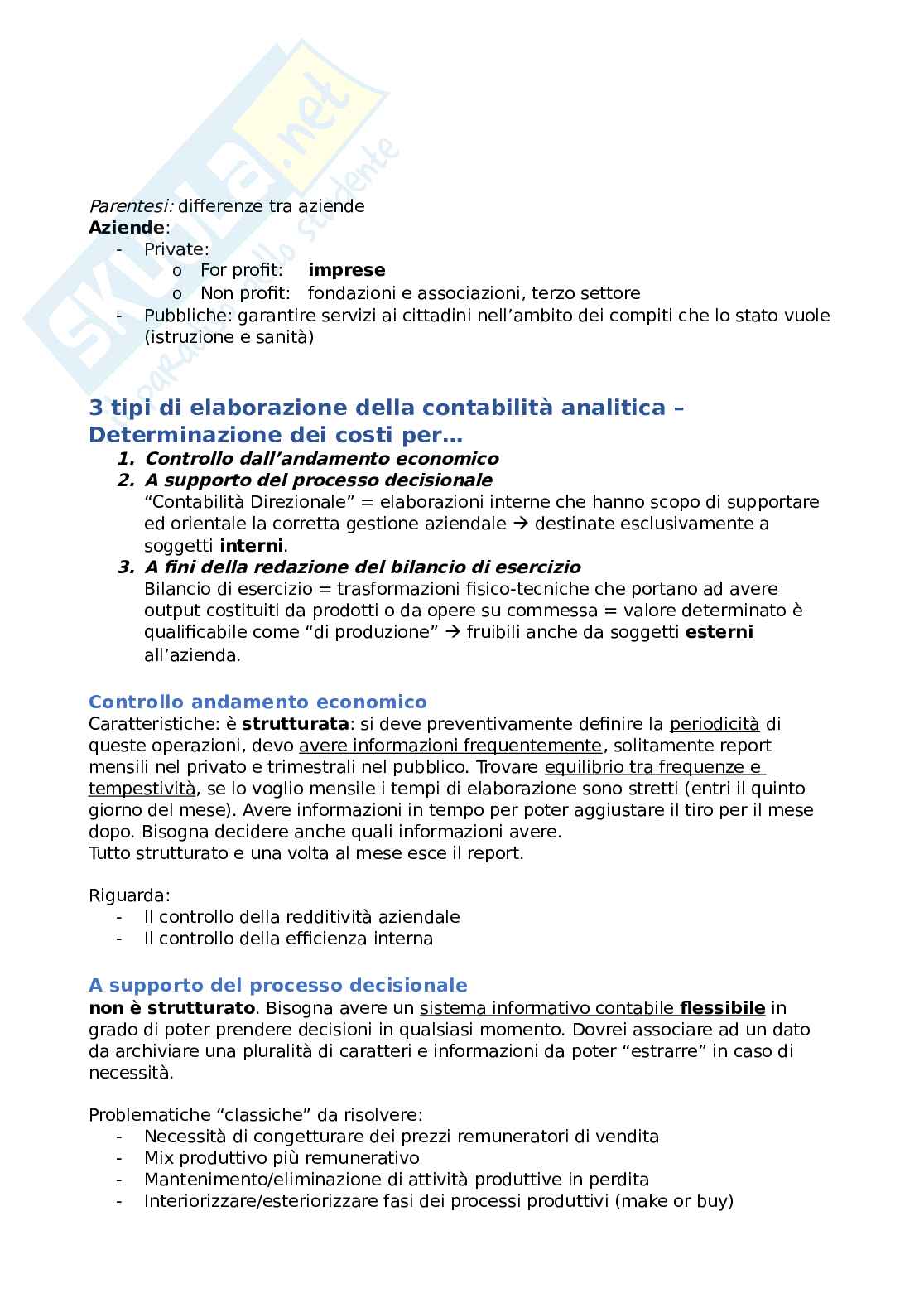 Contabilità analitica Pag. 2