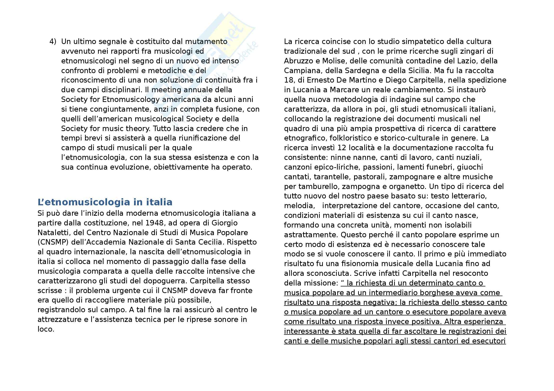 Riassunto esame Etnomusicologia, prof. Giuriati, libro consigliato Il Concetto di Musica di Giannattasio Pag. 11