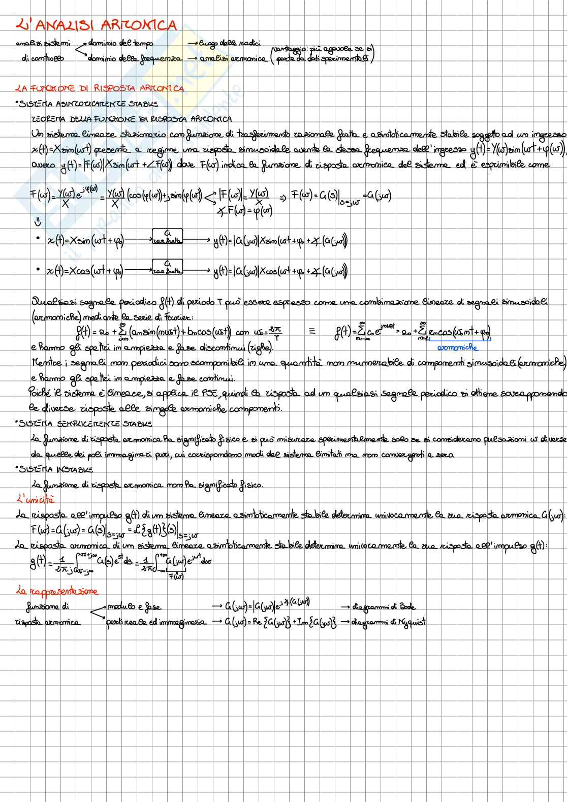 Appunti di Fondamenti di automatica Pag. 1
