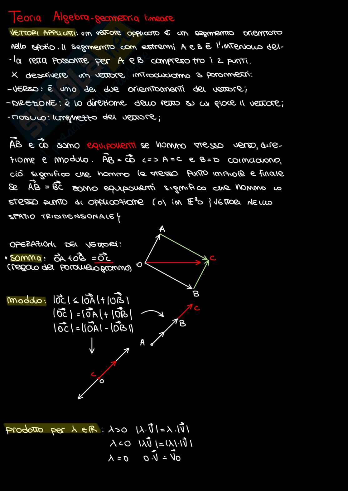 Appunti Algebra e geometria lineare Pag. 1