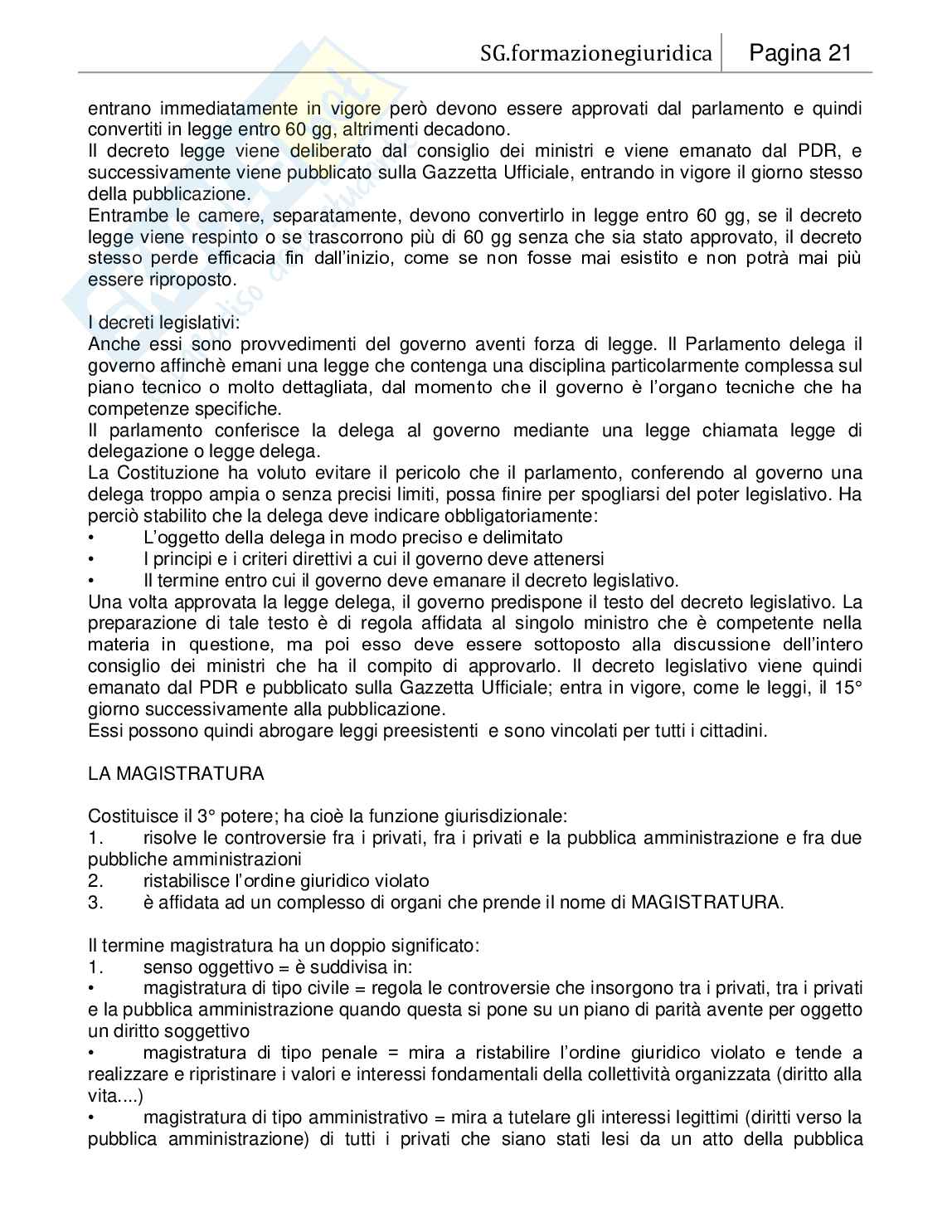 Appunti di Diritto costituzionale Pag. 21