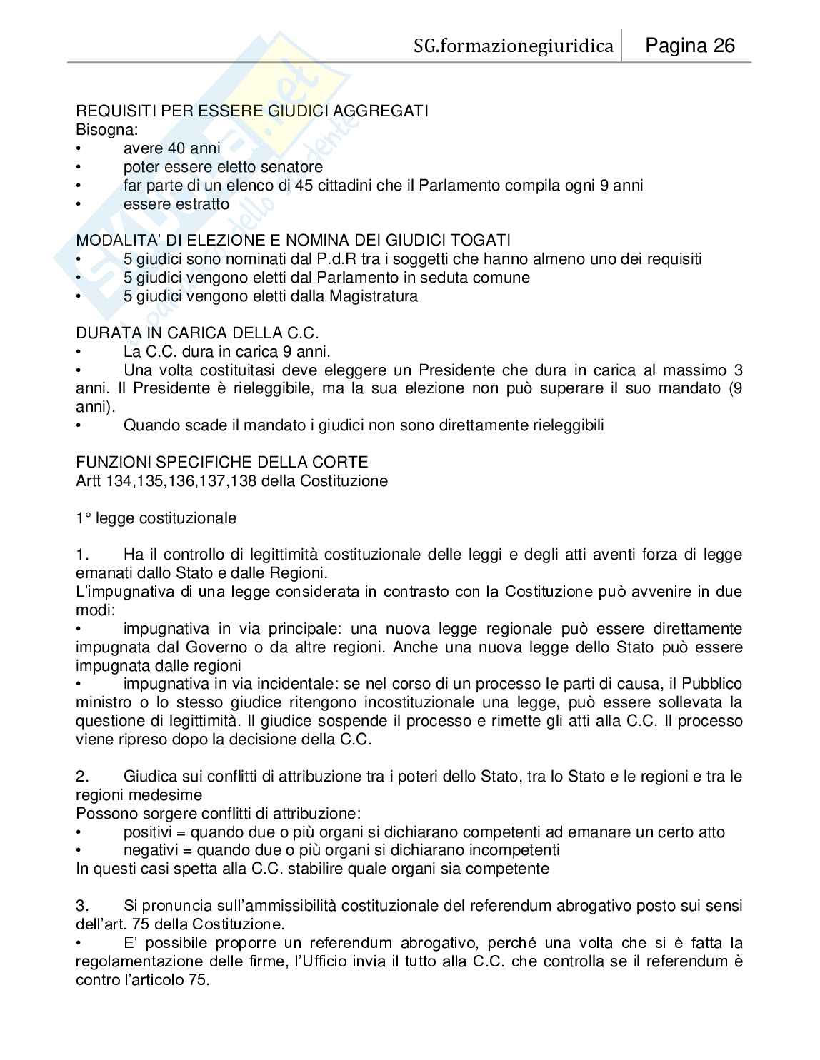 Appunti di Diritto costituzionale Pag. 26
