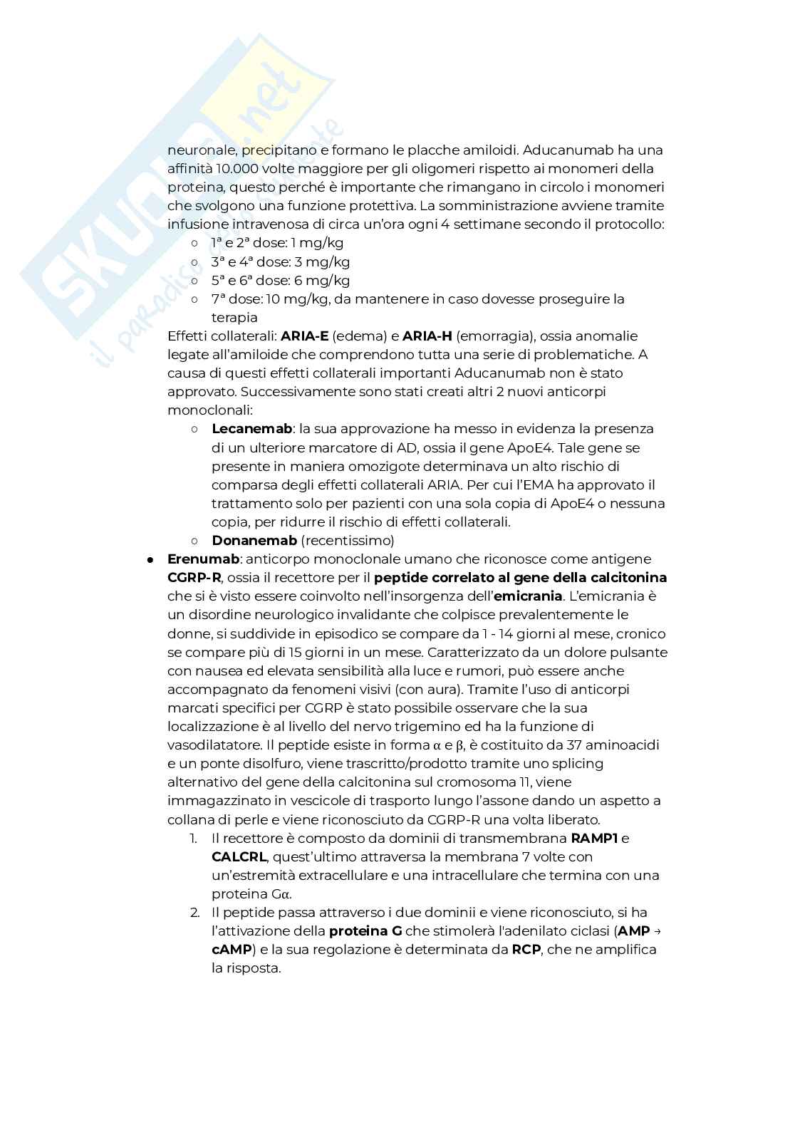 Riassunto esame Farmaci biotecnologici, Prof. Dalla Via Lisa, libro consigliato Farmaci biotecnologici, Mondin Pag. 31