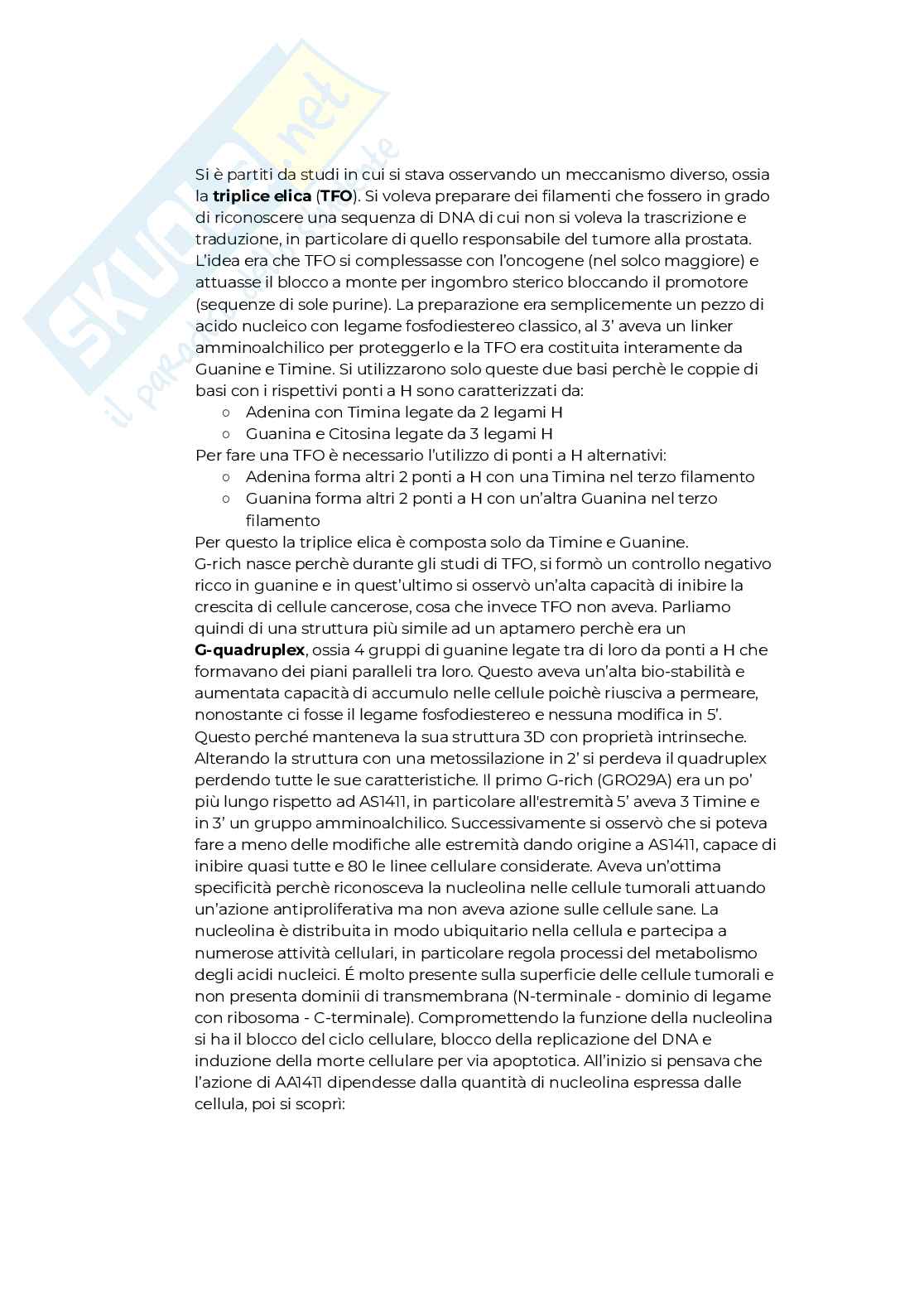 Riassunto esame Farmaci biotecnologici, Prof. Dalla Via Lisa, libro consigliato Farmaci biotecnologici, Mondin Pag. 46