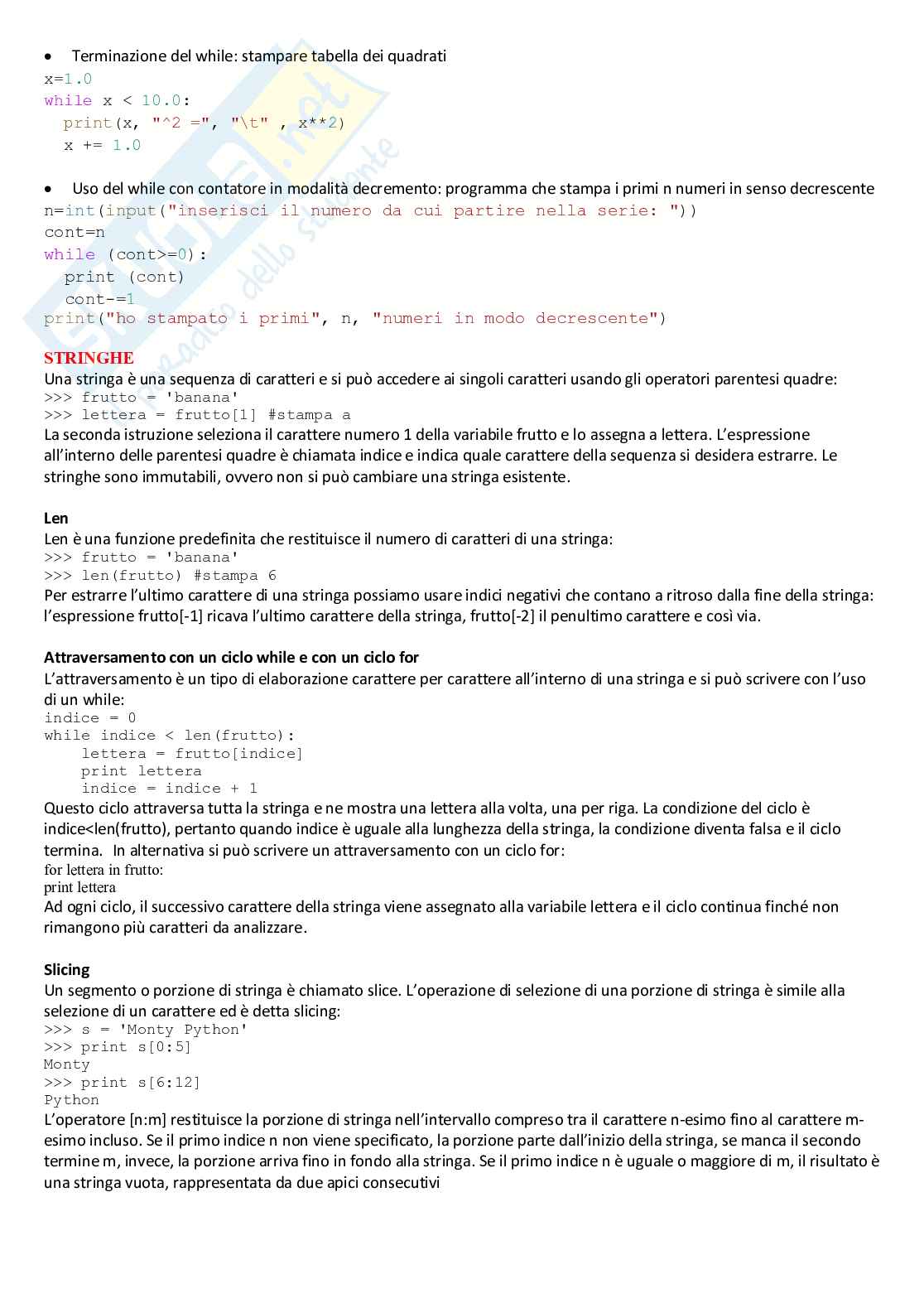 Fondamenti di informatica Pag. 16