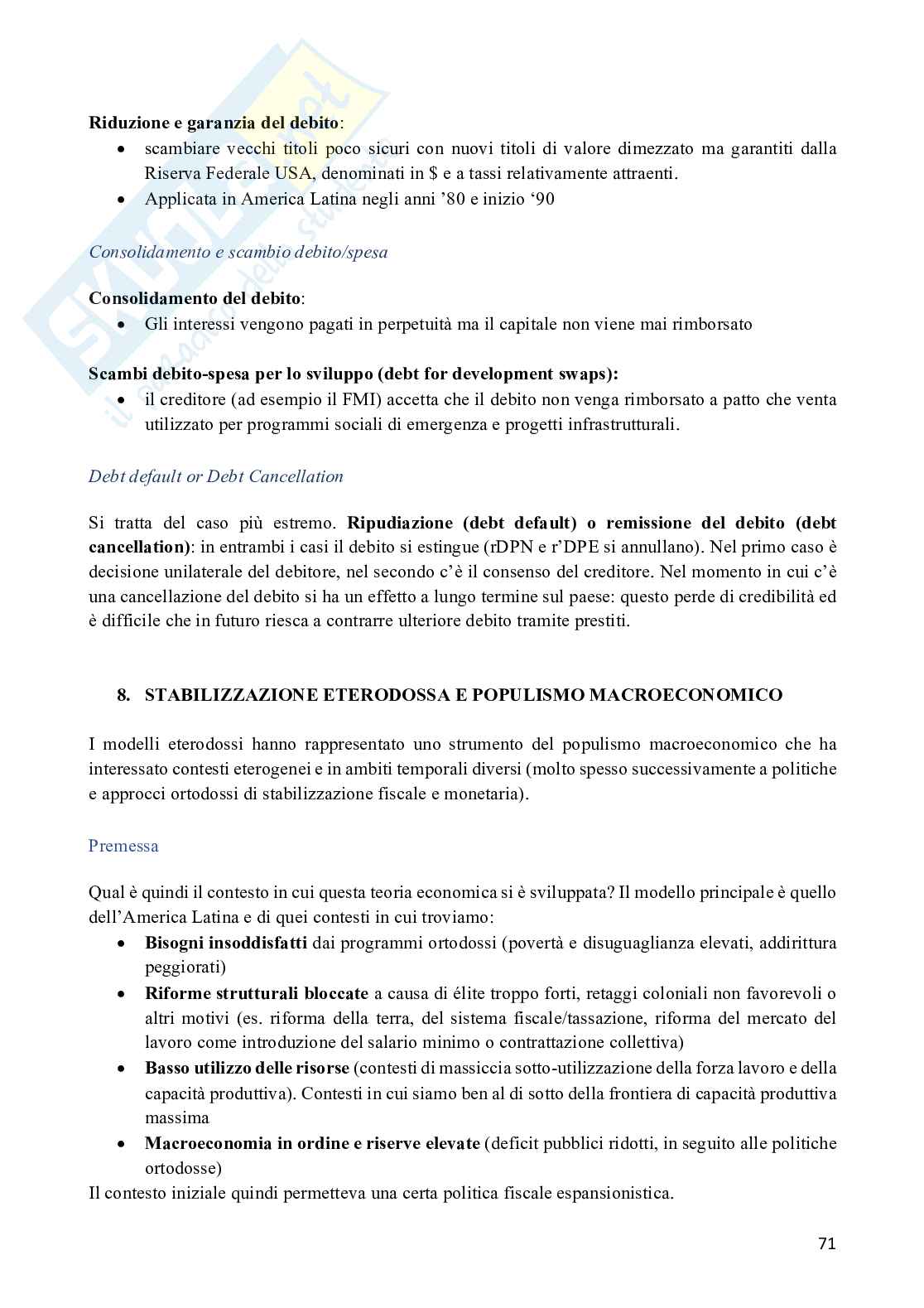 Appunti Politica economica dello sviluppo Pag. 71