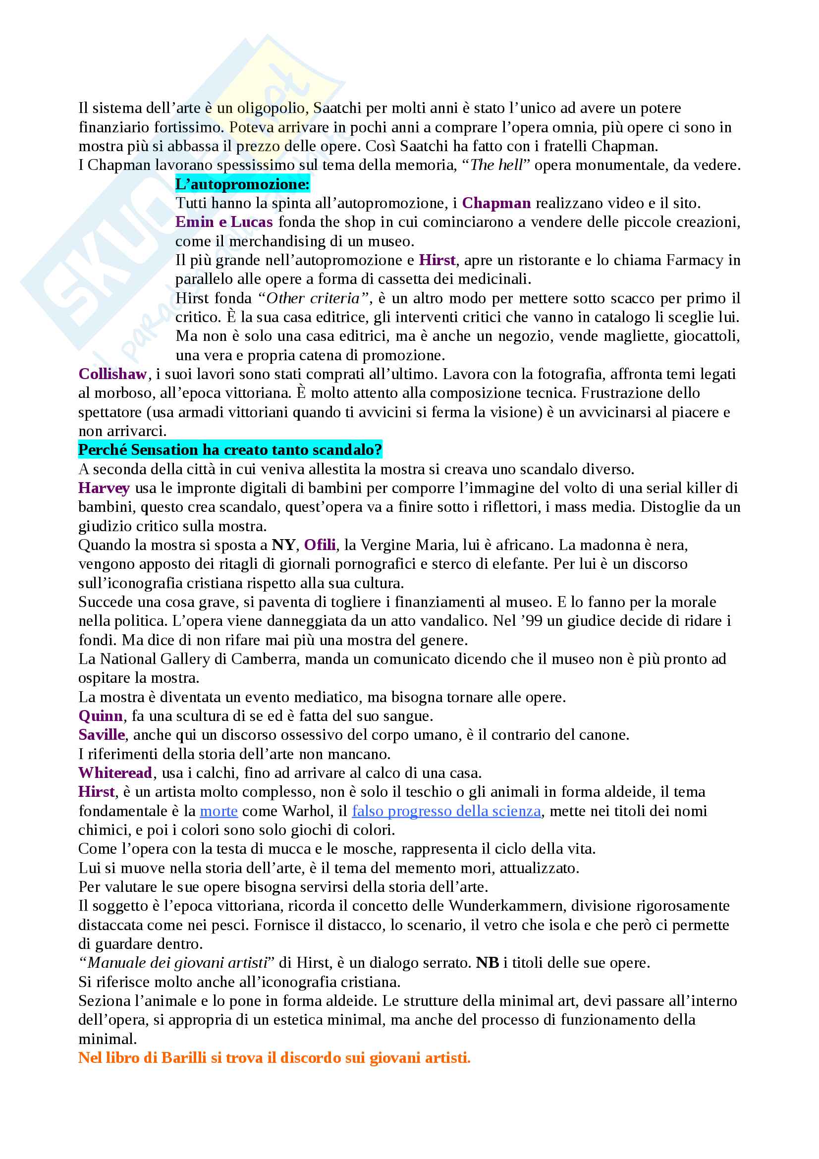 Appunti di storia e critica dell'arte contemporanea, docente Vincenzo Trione Pag. 6