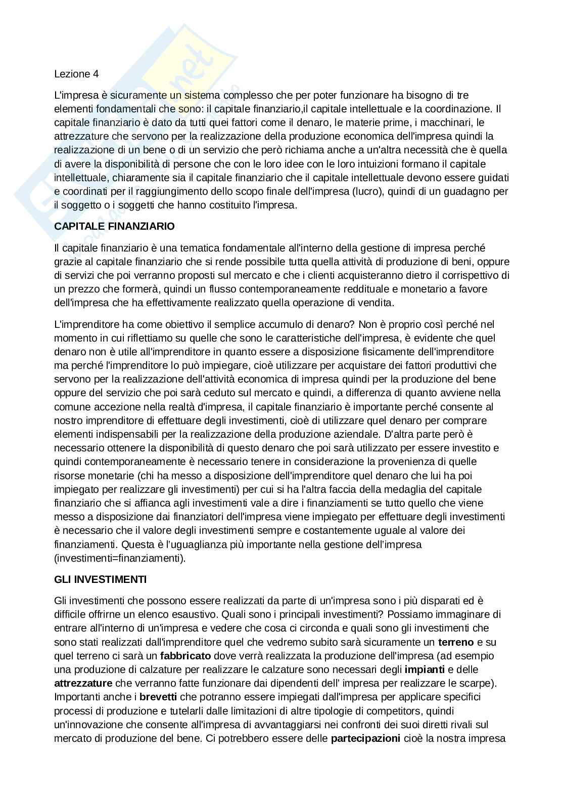 Lezione 3 Economia aziendale Pag. 1