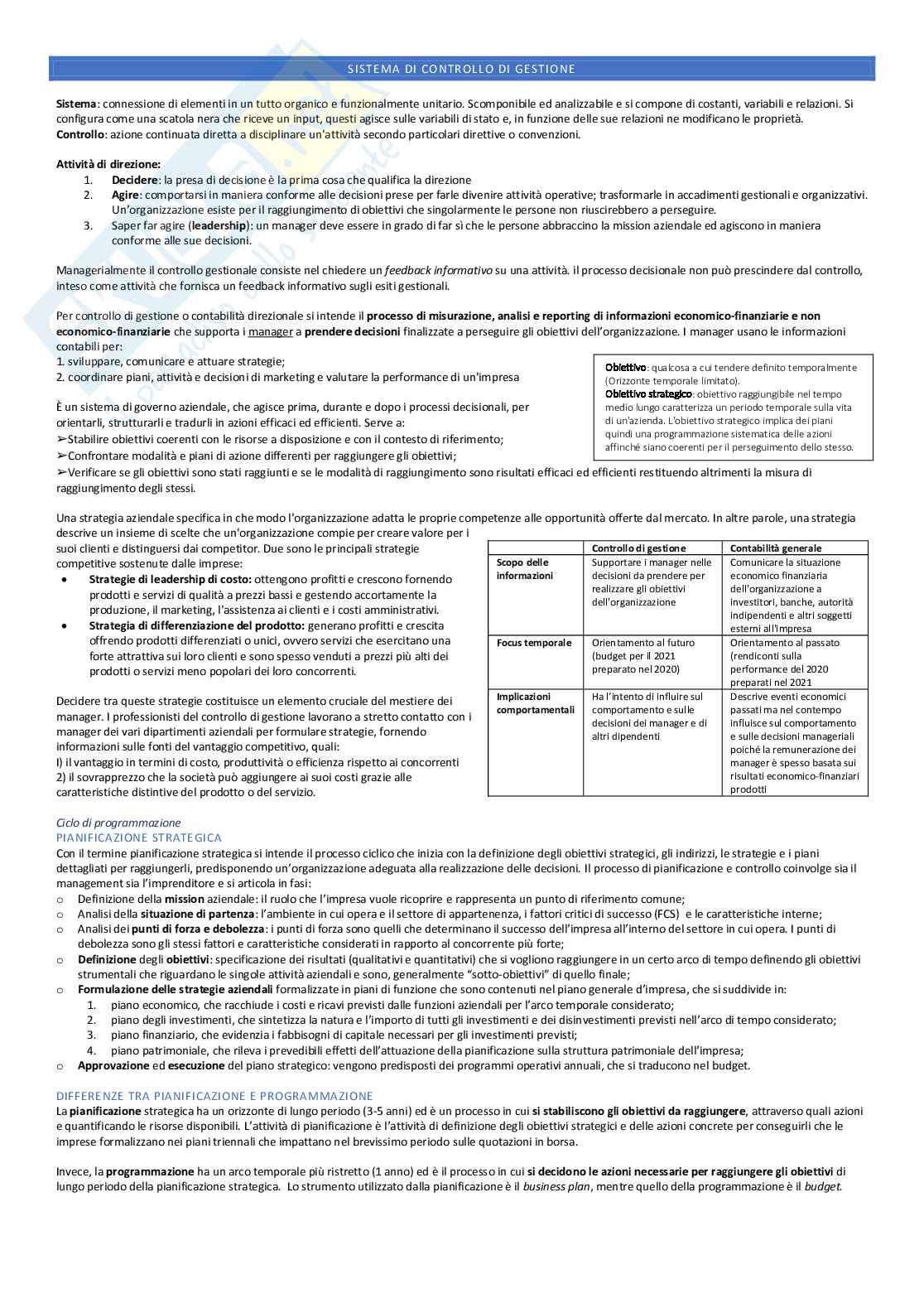 Appunti Gestione aziendale II Pag. 1