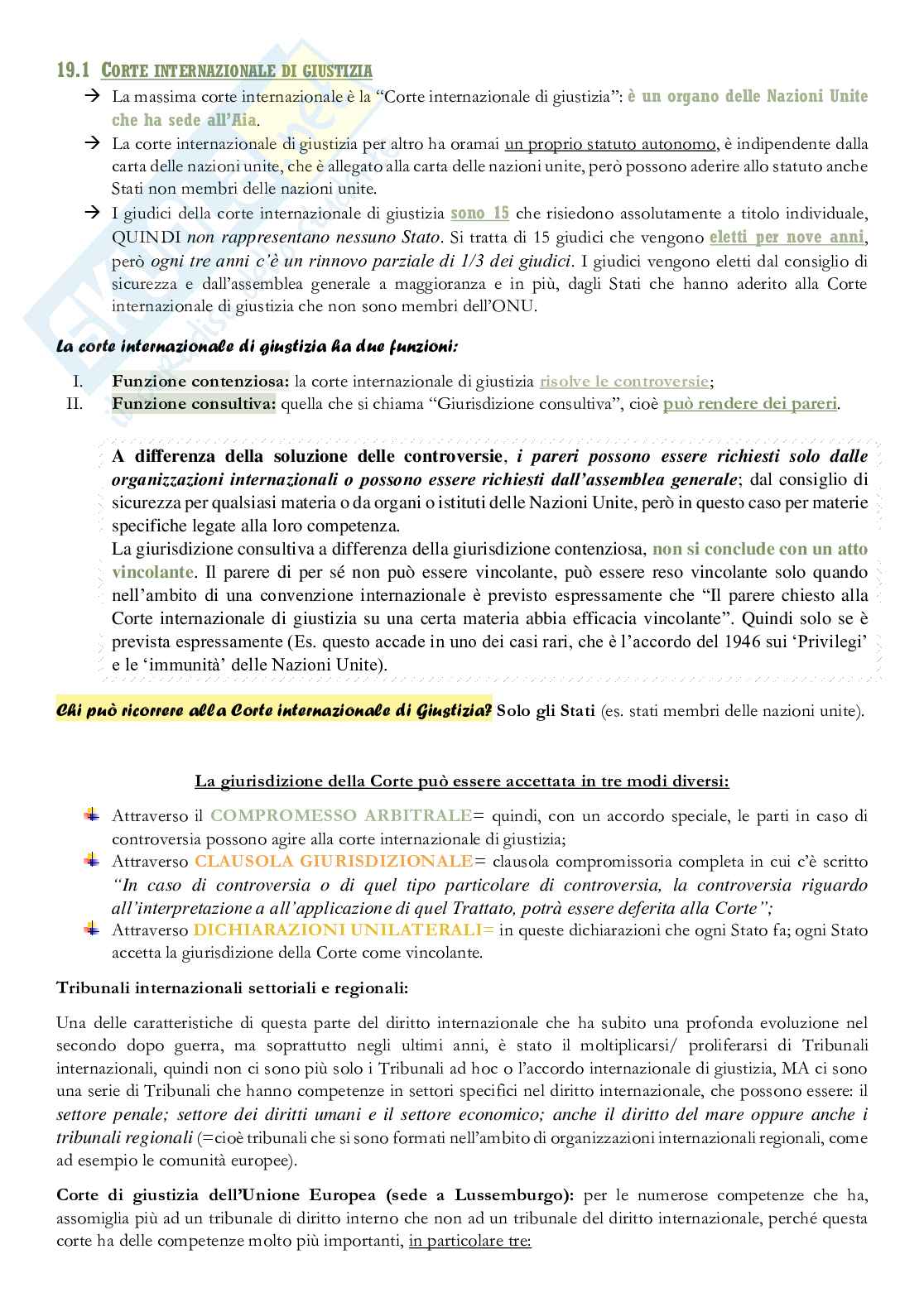Riassunto esame Diritto internazionale, Prof. Mauro Maria Rosario, libro consigliato Diritto internazionale, Conforti Pag. 56