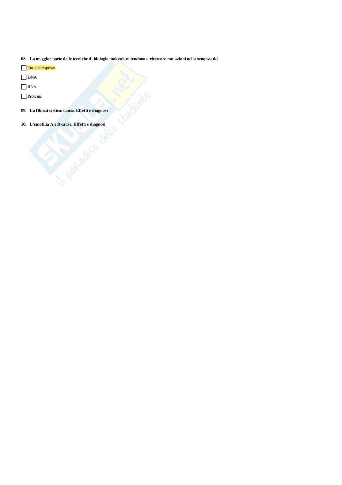 Paniere Biochimica clinica - Risposte Multiple (2026) Pag. 81