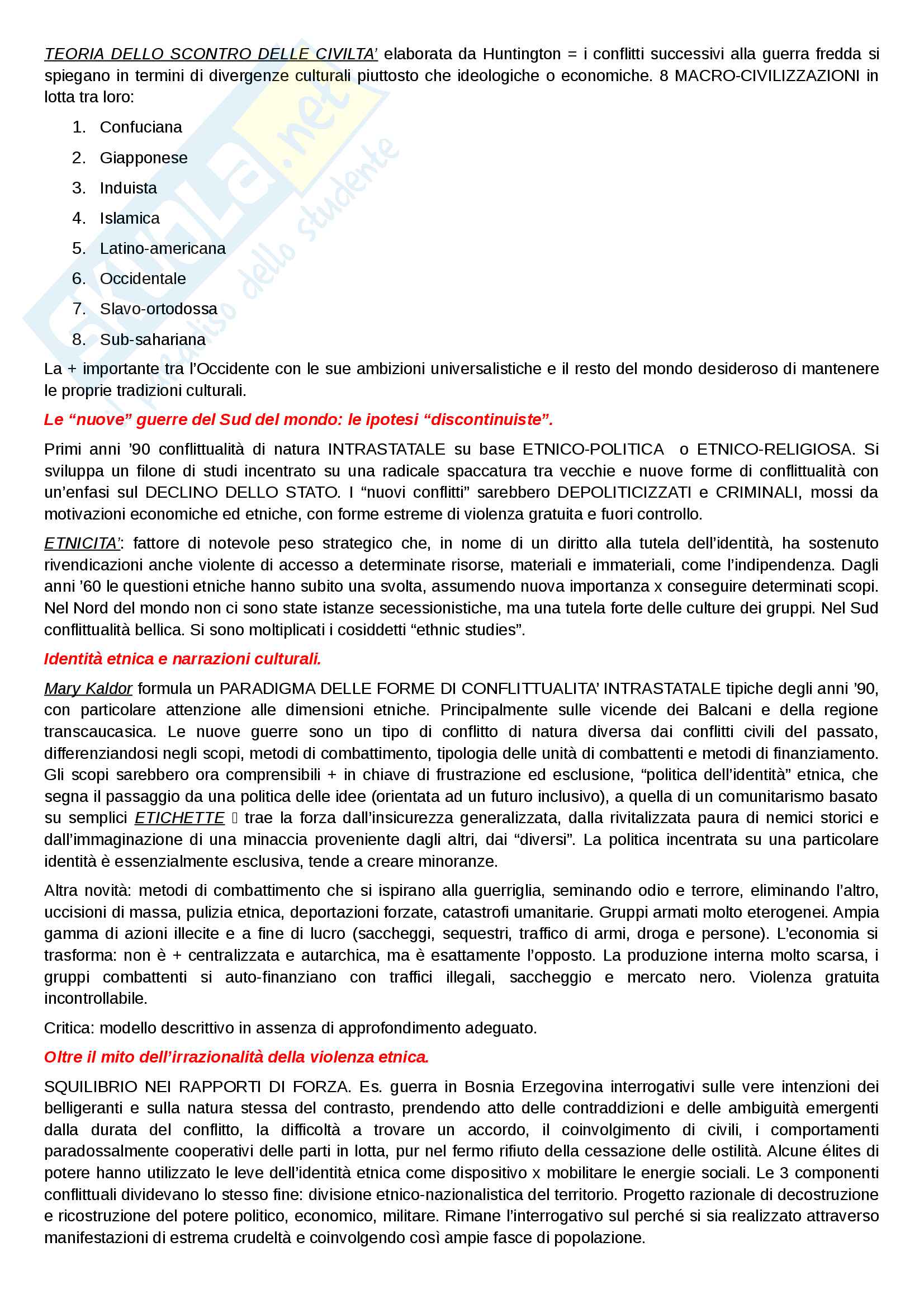 Riassunto esame Teorie dei conflitti e processi di pace, docente Rosato, libro consigliato La pace in rivolta, Maniscalco Pag. 2
