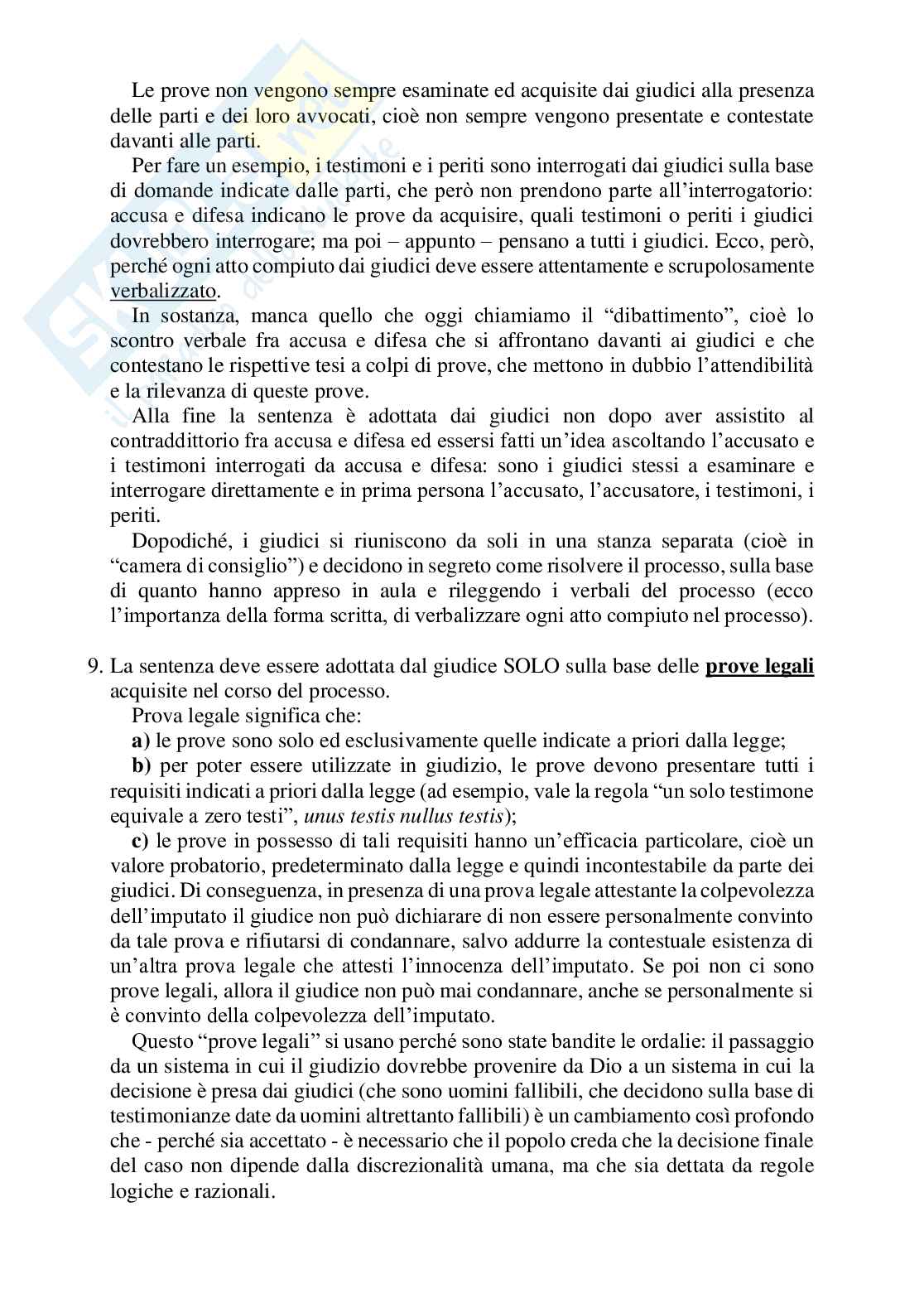 Processo accusatorio in uso nei Comuni a partire dal XIII secolo Pag. 6