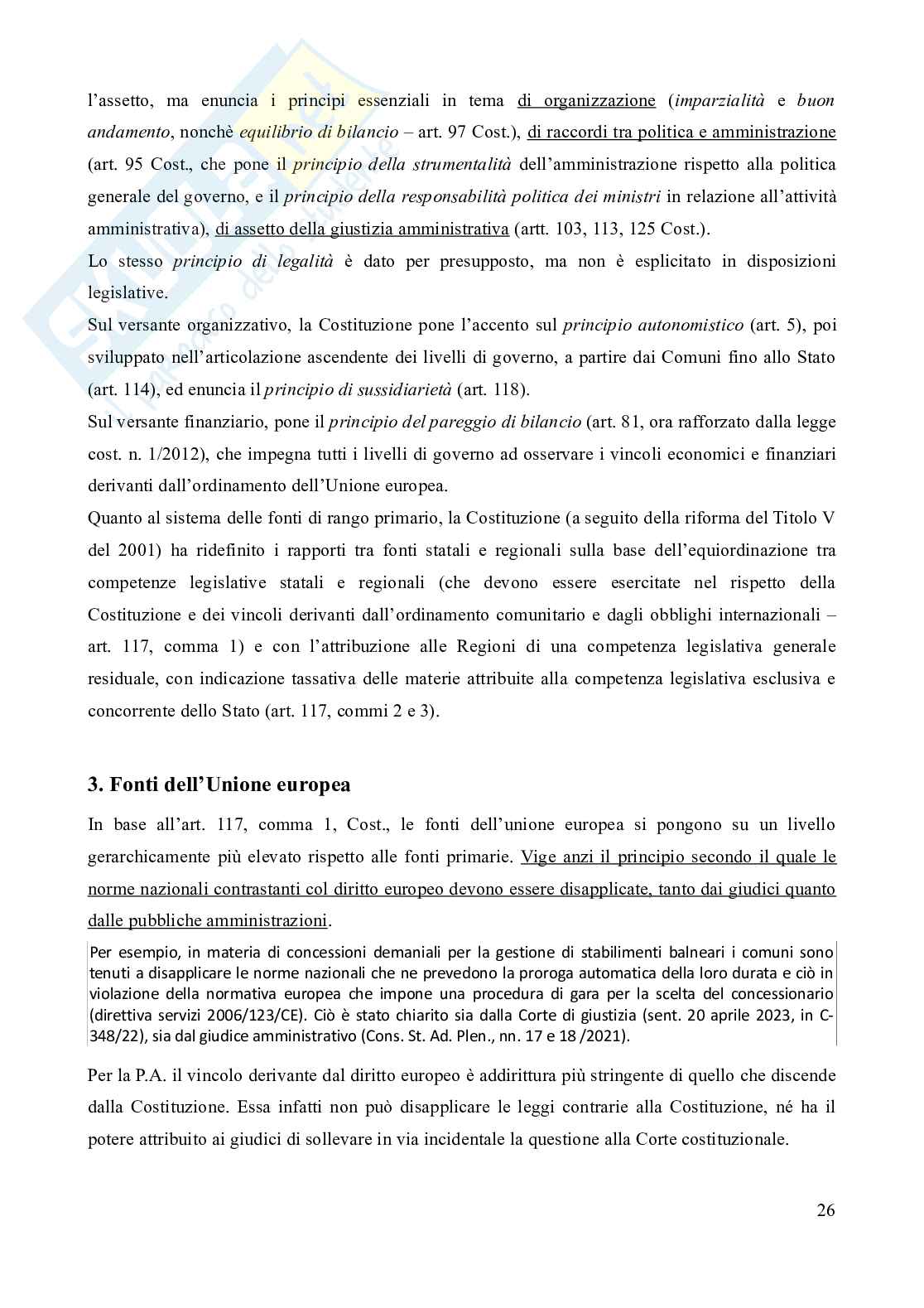 Riassunto esame Diritto amministrativo, Prof. Cerbo Pasquale, libro consigliato Manuale di diritto amministrativo - 7^ edizione, 2026, Clarich Pag. 26
