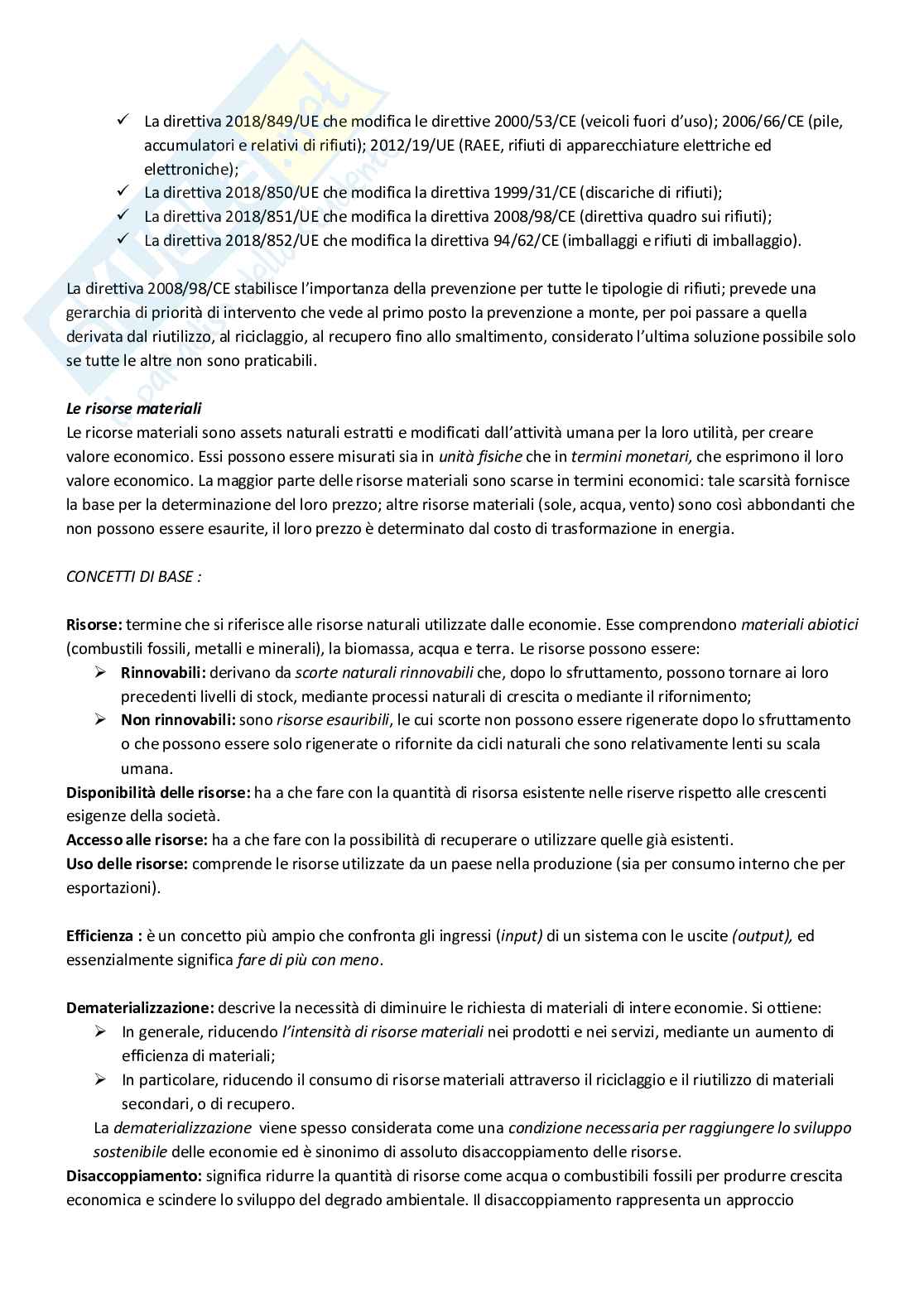 Appunti per l’esame di Energia, Materie prime e innovazione Pag. 2