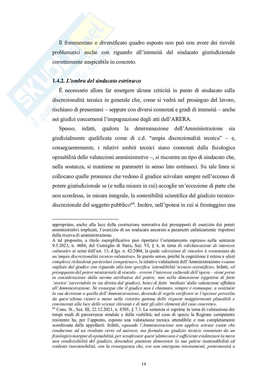 Sindacato del giudice amministrativo nell'ambito delle controversie concernenti l'ARERA Pag. 31