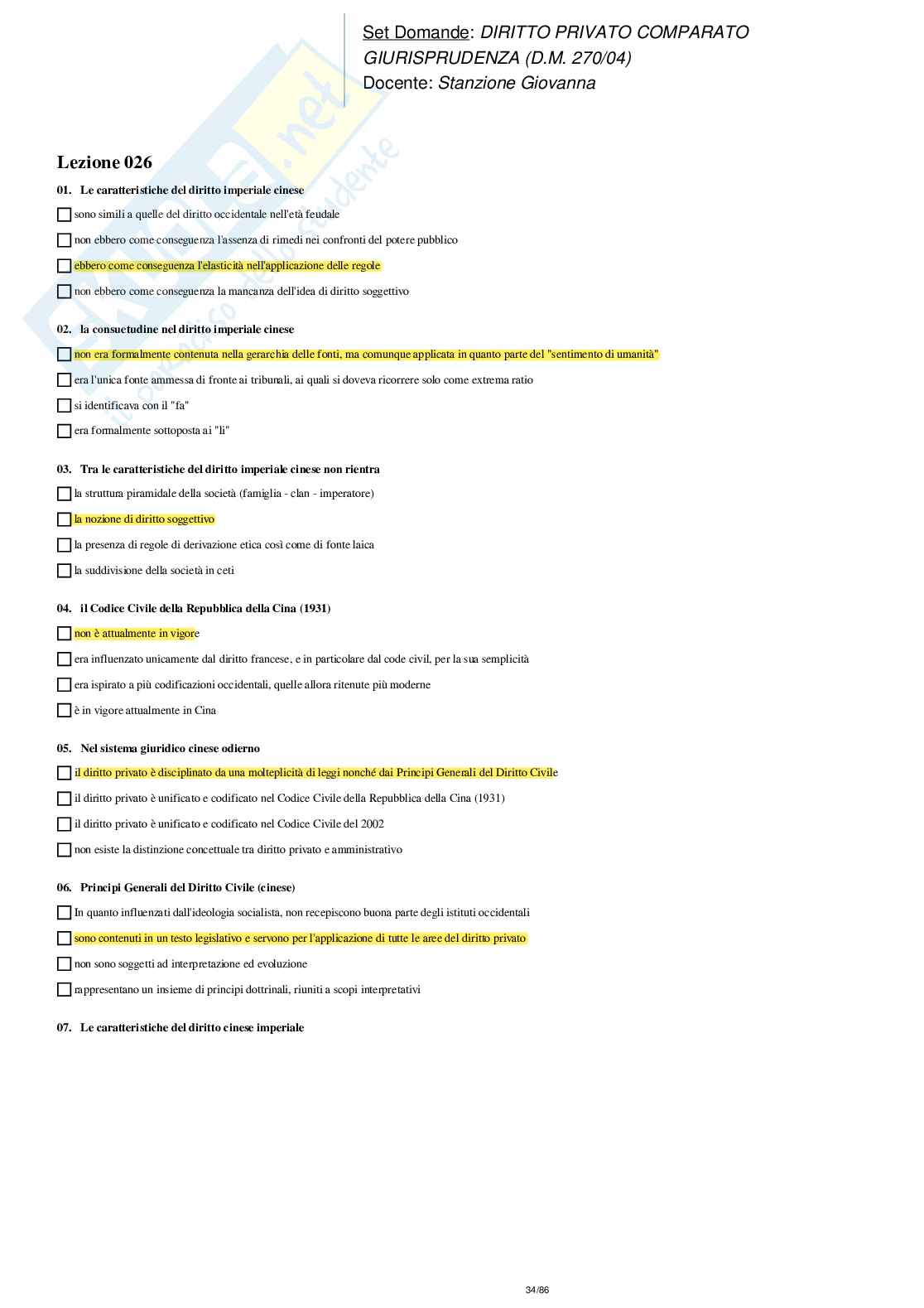 Paniere nuovo completo di Diritto privato comparato Pag. 81