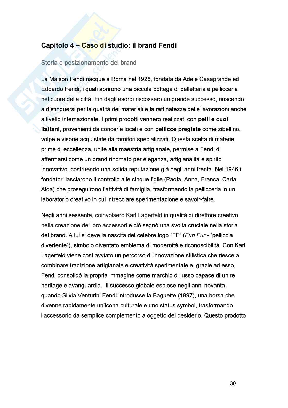 Tesi Valorizzazione del brand nel mercato del lusso: il caso Fendi Pag. 31