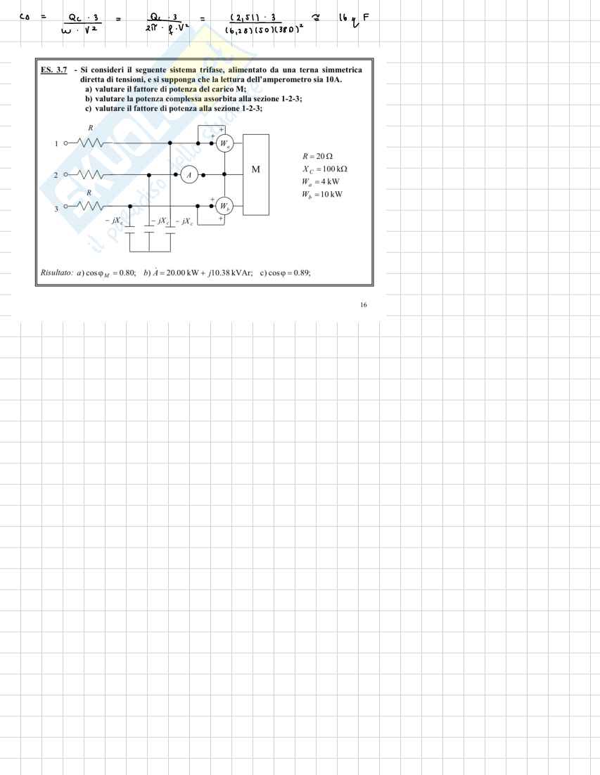 Esercizi su sistemi trifasi Pag. 11