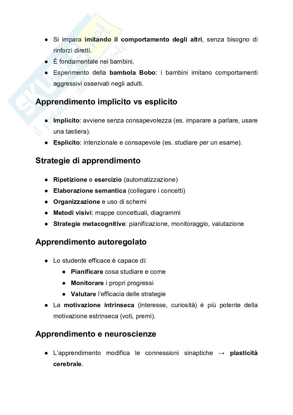 Schemi Psicologia dei processi cognitivi ed emozionali Pag. 11