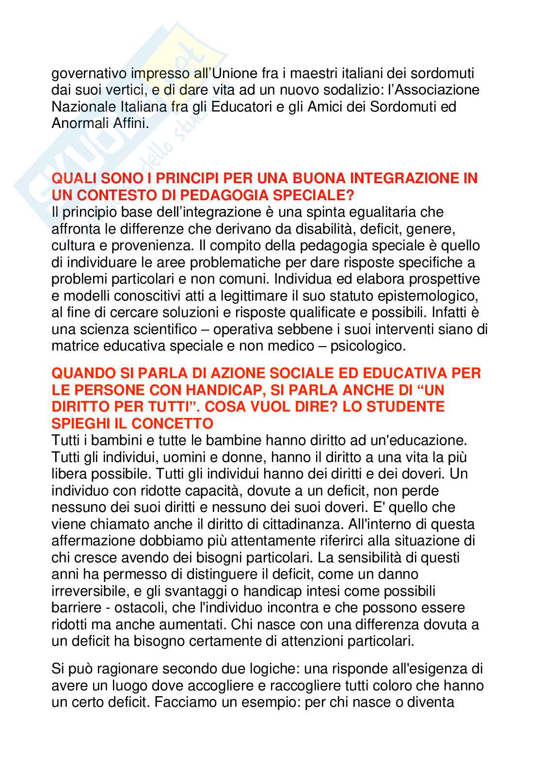 Paniere Didattica e pedagogia speciale (2026) - Risposte aperte corrette  Pag. 31