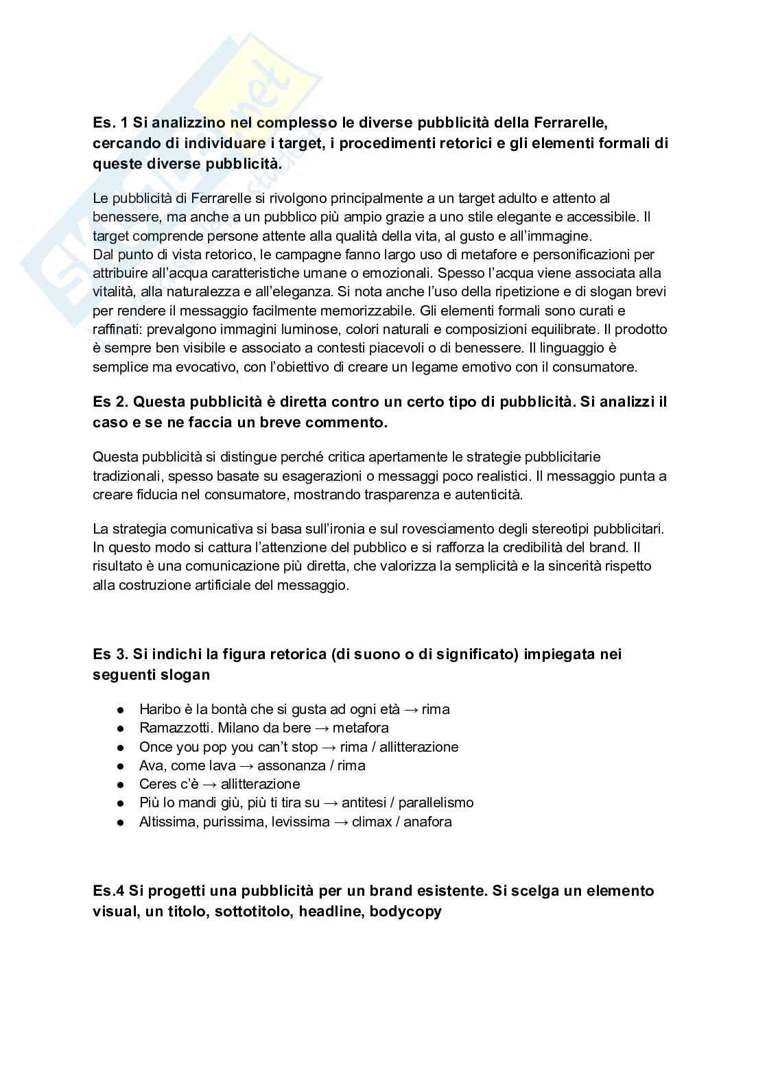 Esercitazione Laboratorio di scrittura istituzionale e pubblicitaria Pag. 6