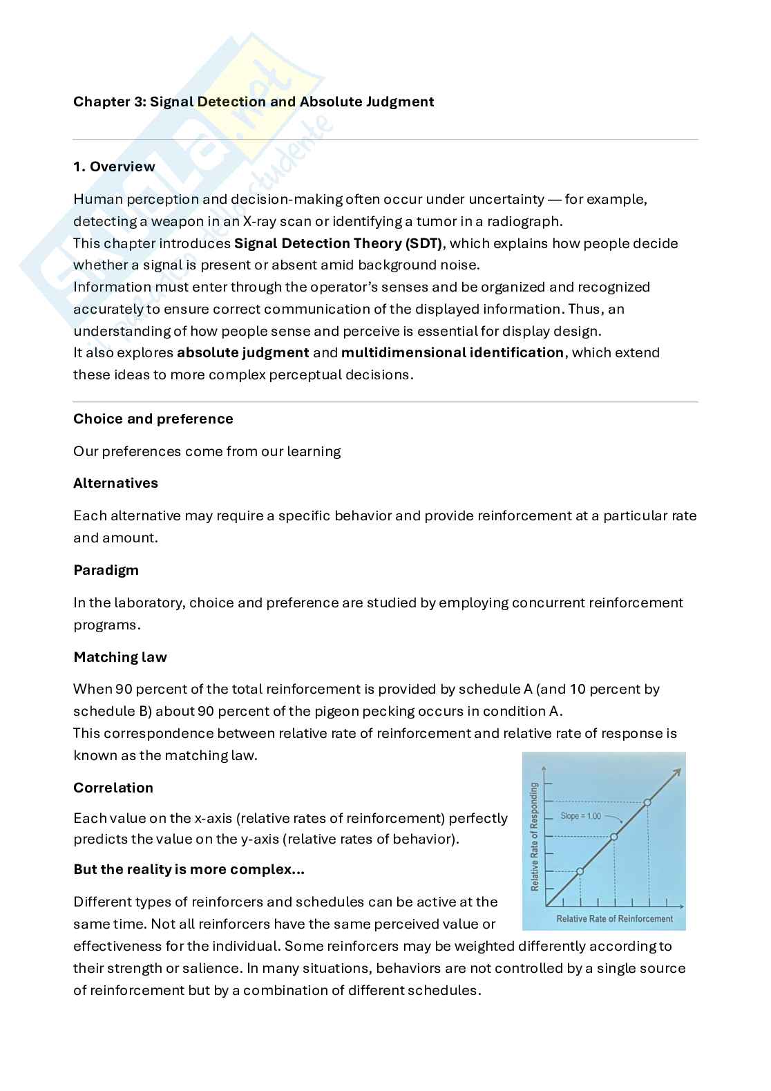 Riassunto esame Human factors and ergonomics, Prof. Di Nocera Francesco, libro consigliato Engineering psychology and human performance. V edition, Wickens Pag. 1