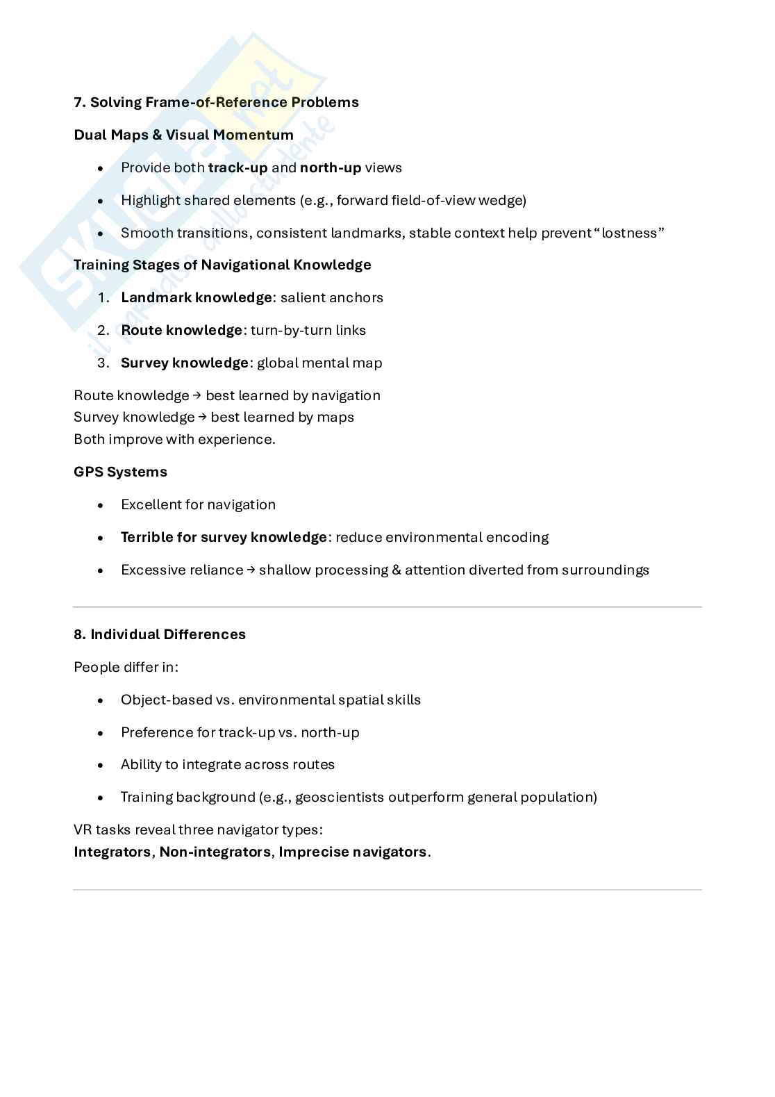 Riassunto esame Human factors and ergonomics, Prof. Di Nocera Francesco, libro consigliato Engineering psychology and human performance. V edition, Wickens Pag. 41