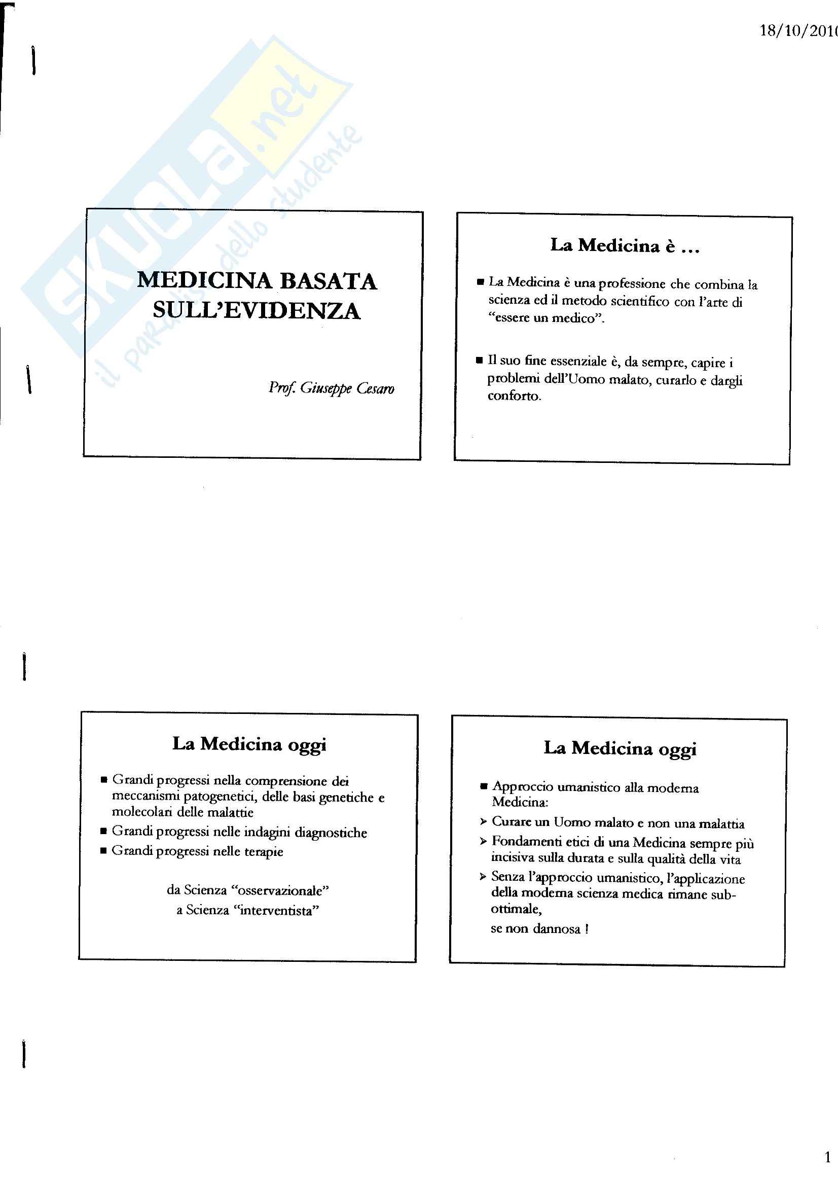 Medicina interna - livelli di evidenza Pag. 1