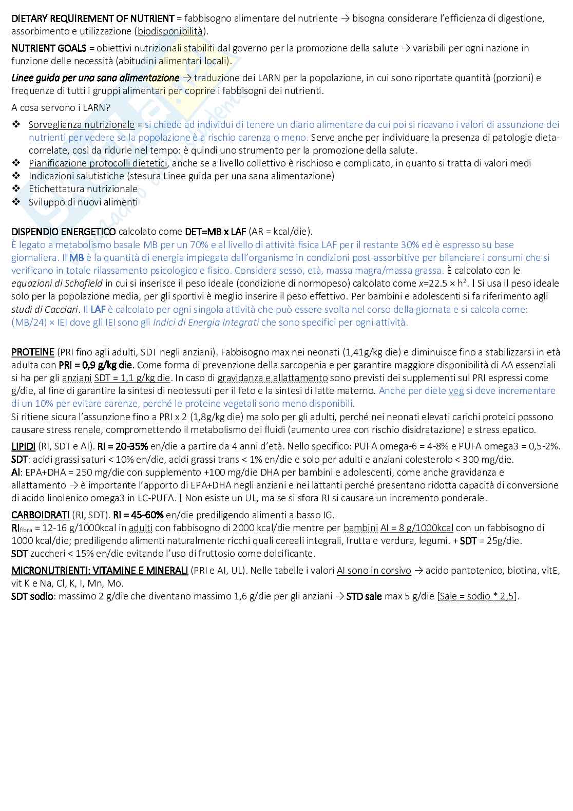 Nutrizione applicata Pag. 2