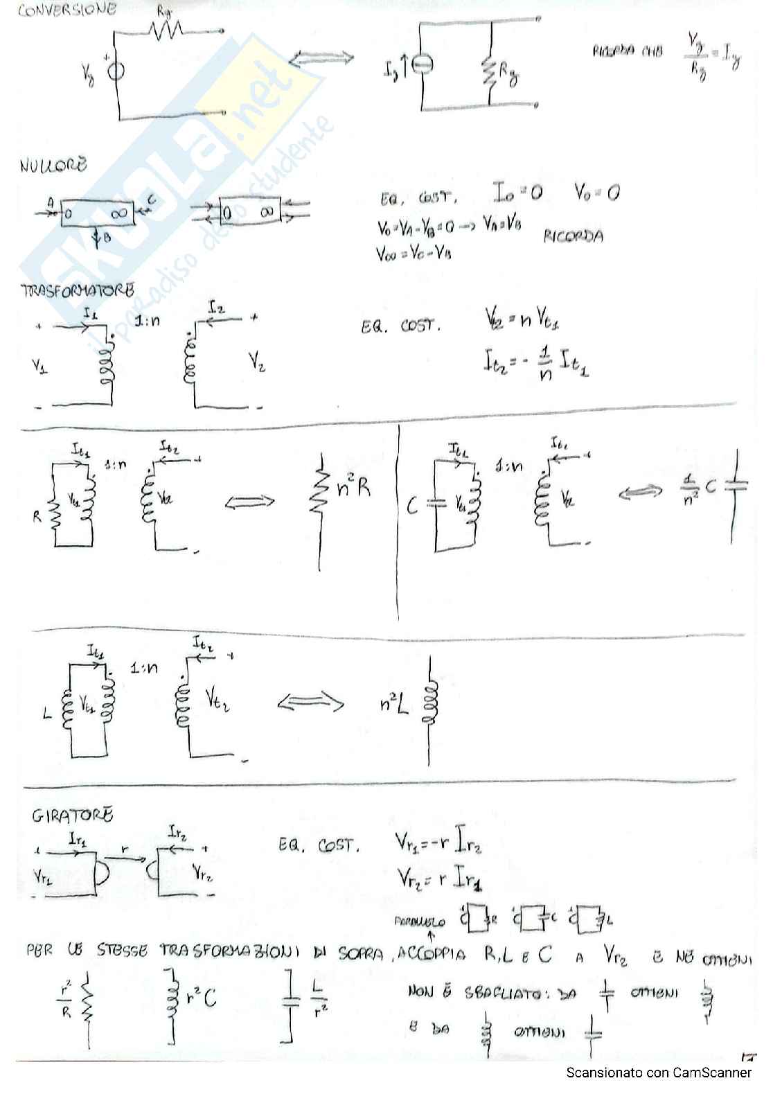 Formulario e risposte teoriche di Elettrotecnica Pag. 1
