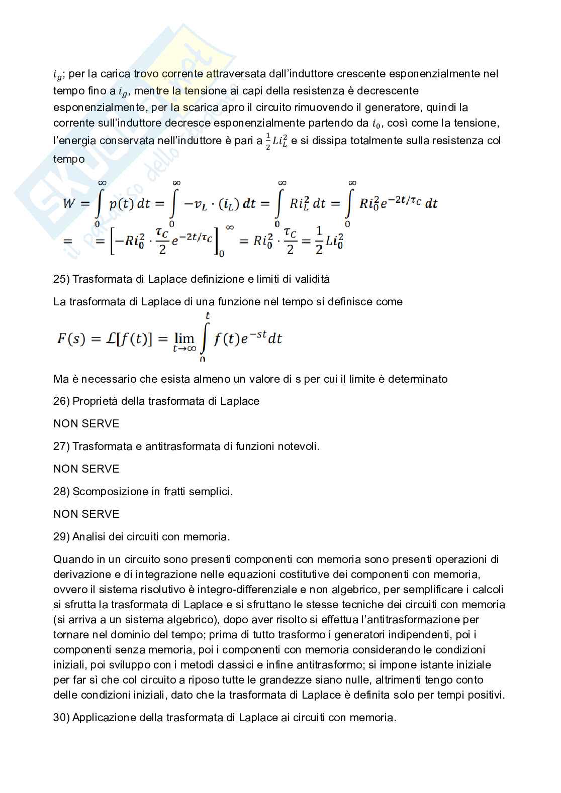Formulario e risposte teoriche di Elettrotecnica Pag. 16