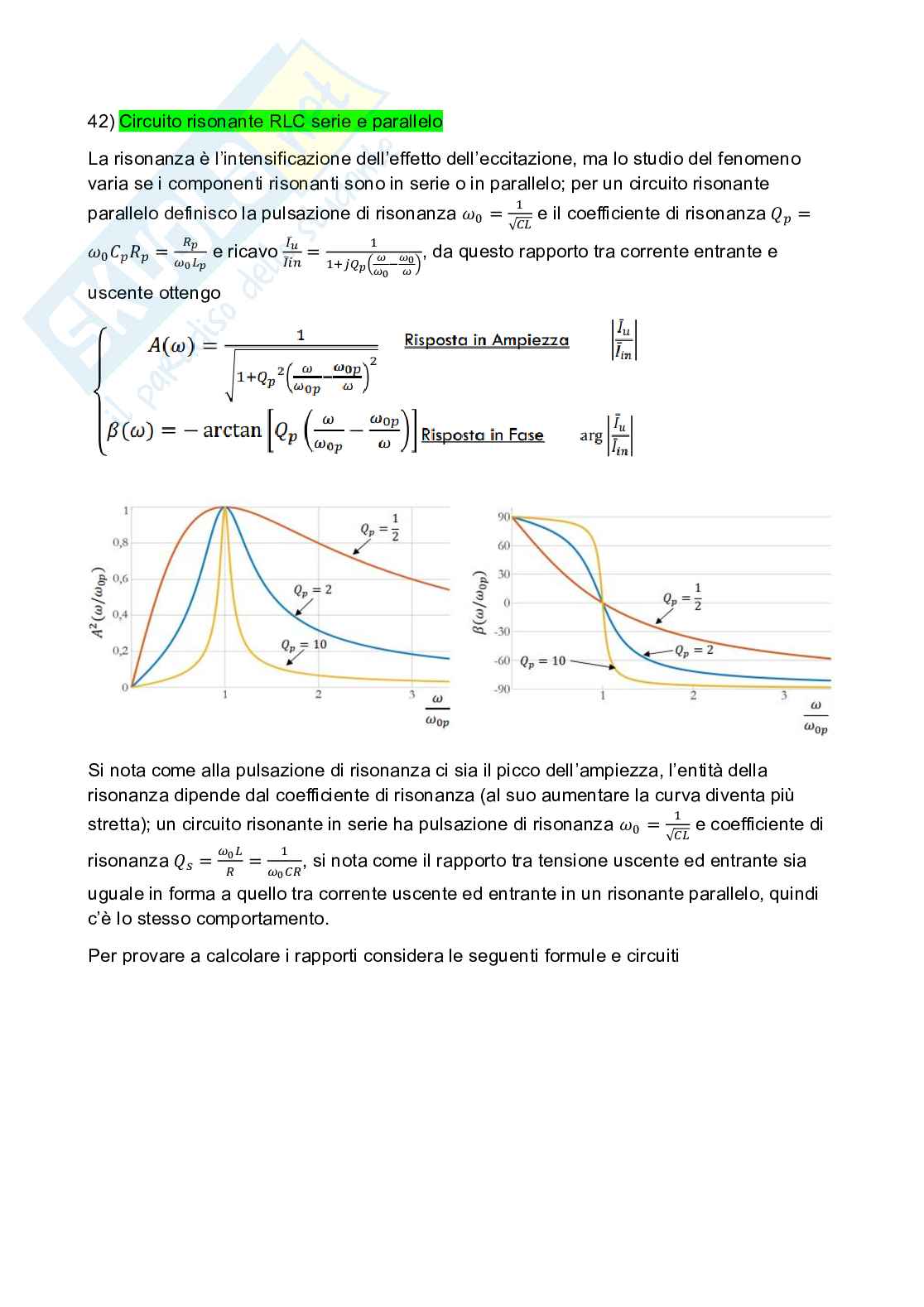 Formulario e risposte teoriche di Elettrotecnica Pag. 21