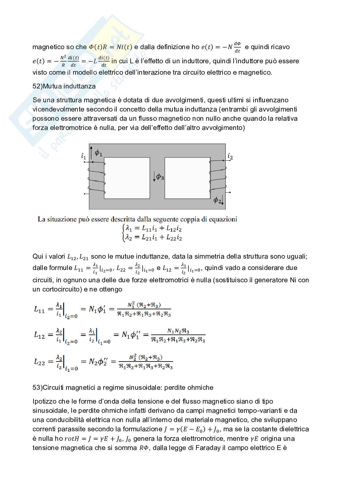 Formulario e risposte teoriche di Elettrotecnica Pag. 26