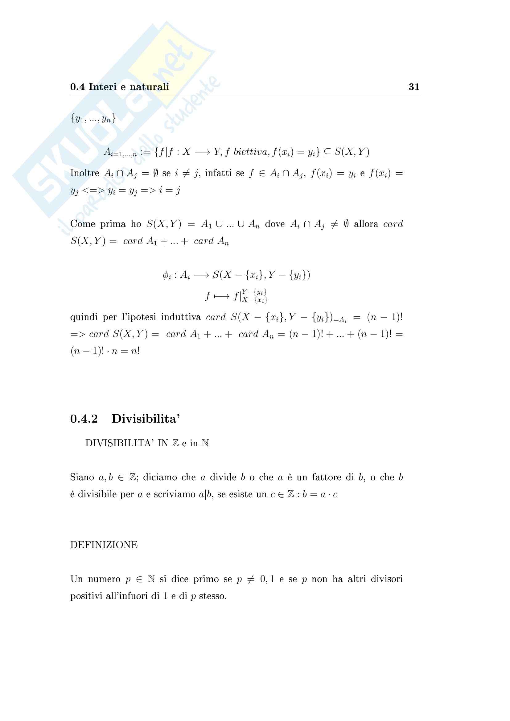 Algebra 1 - Appunti Pag. 31