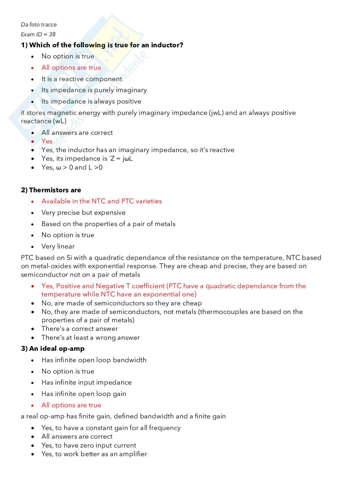 Prove svolte di Automotive Electronics Systems con giustificazioni 2026 Pag. 2