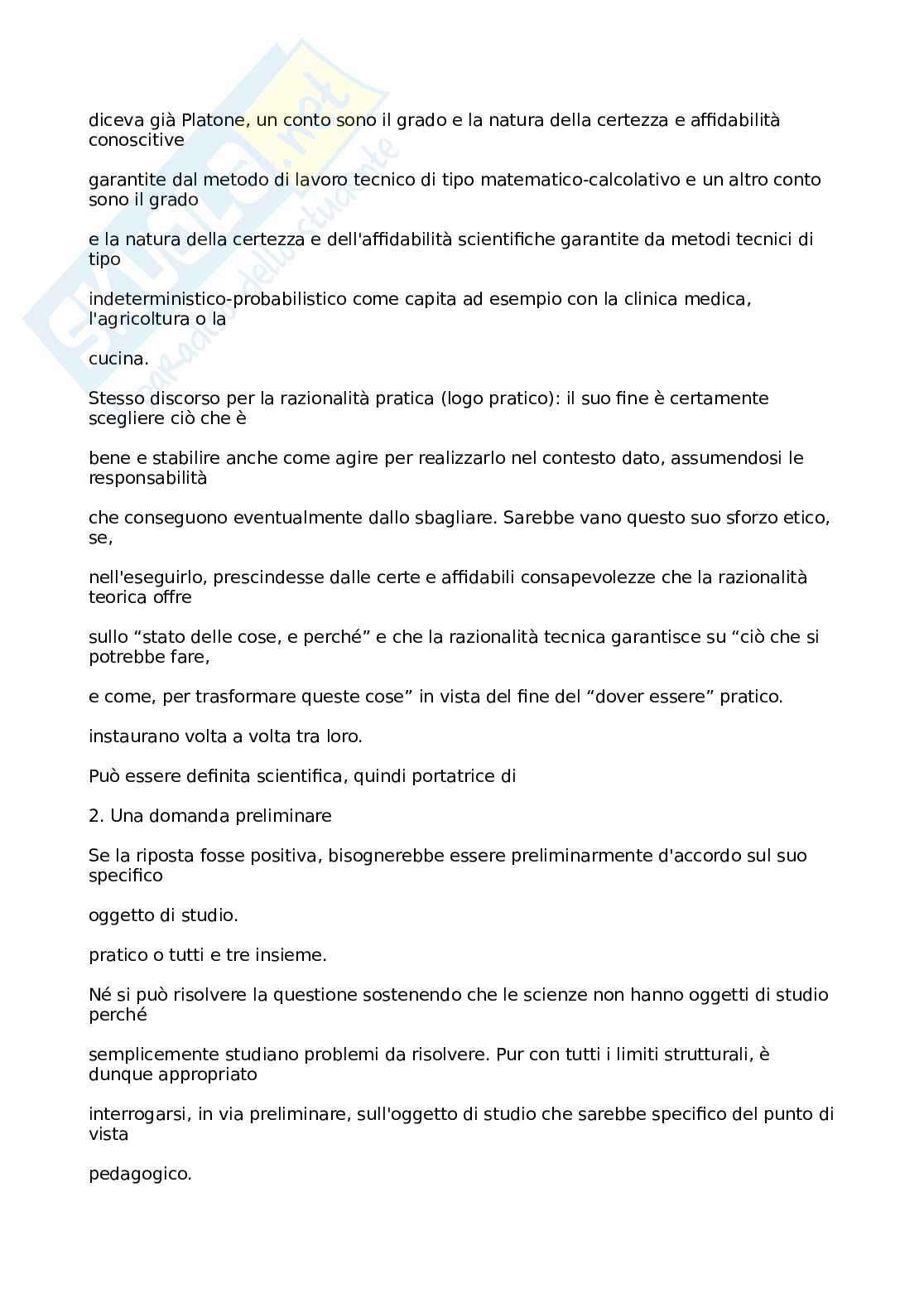 Riassunto esame Storia della pedagogia, Prof. Di Carlo Emiliano, libro consigliato Manuale Educazione e Formazione , Bertagna Pag. 2