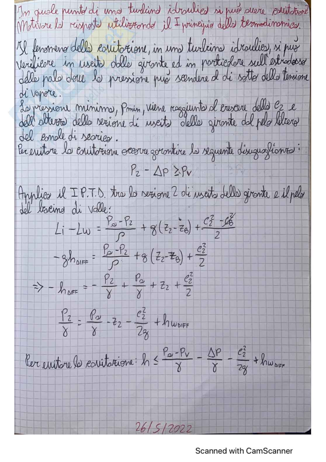 Preorali di Sistemi energetici e macchine a fluido I sulle turbine idrauliche Pag. 6